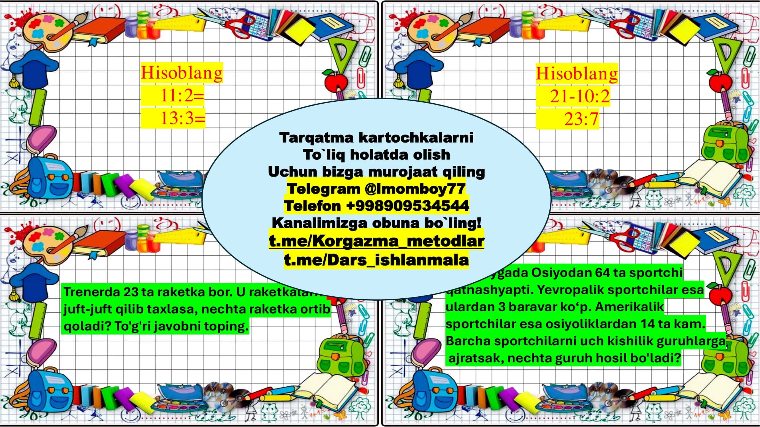 TARQATMA KARTOCHKALARI 3