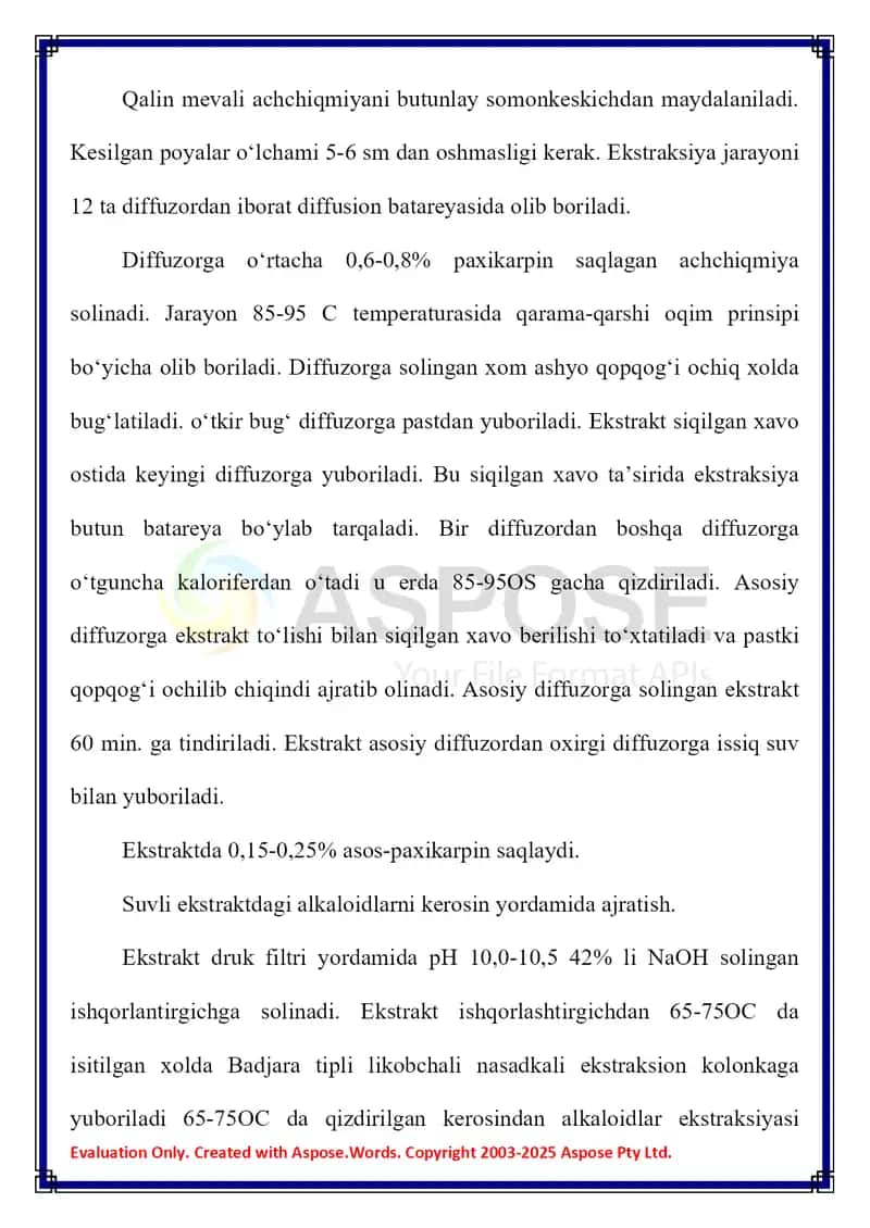 Paxikarpin gidroyodid, platifillin gidrotartrat olish texnologiyalari 3