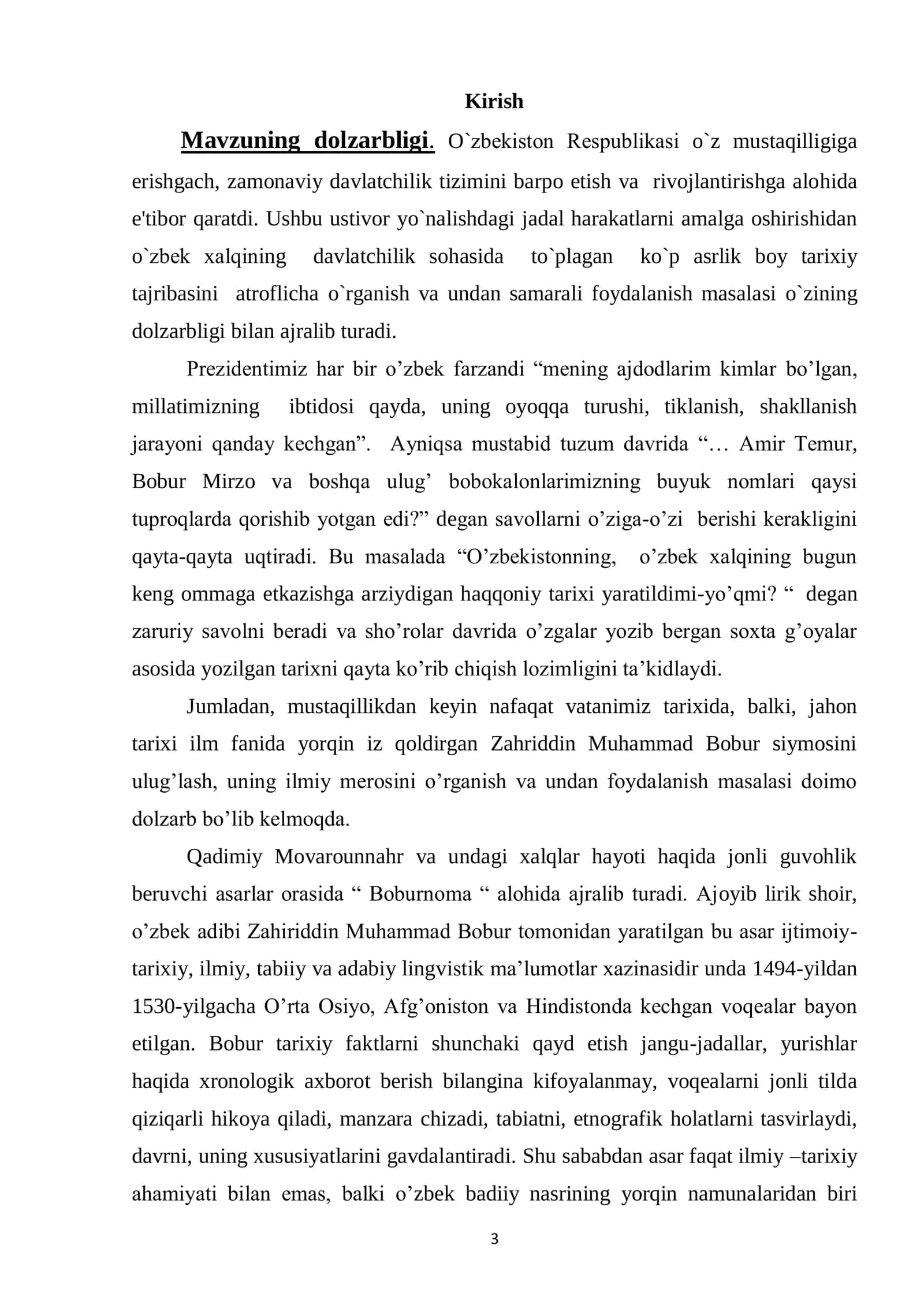“Boburnoma”ning o‘zbek adabiyoti va madaniyatini o‘rganishdagi ahamiyati 3