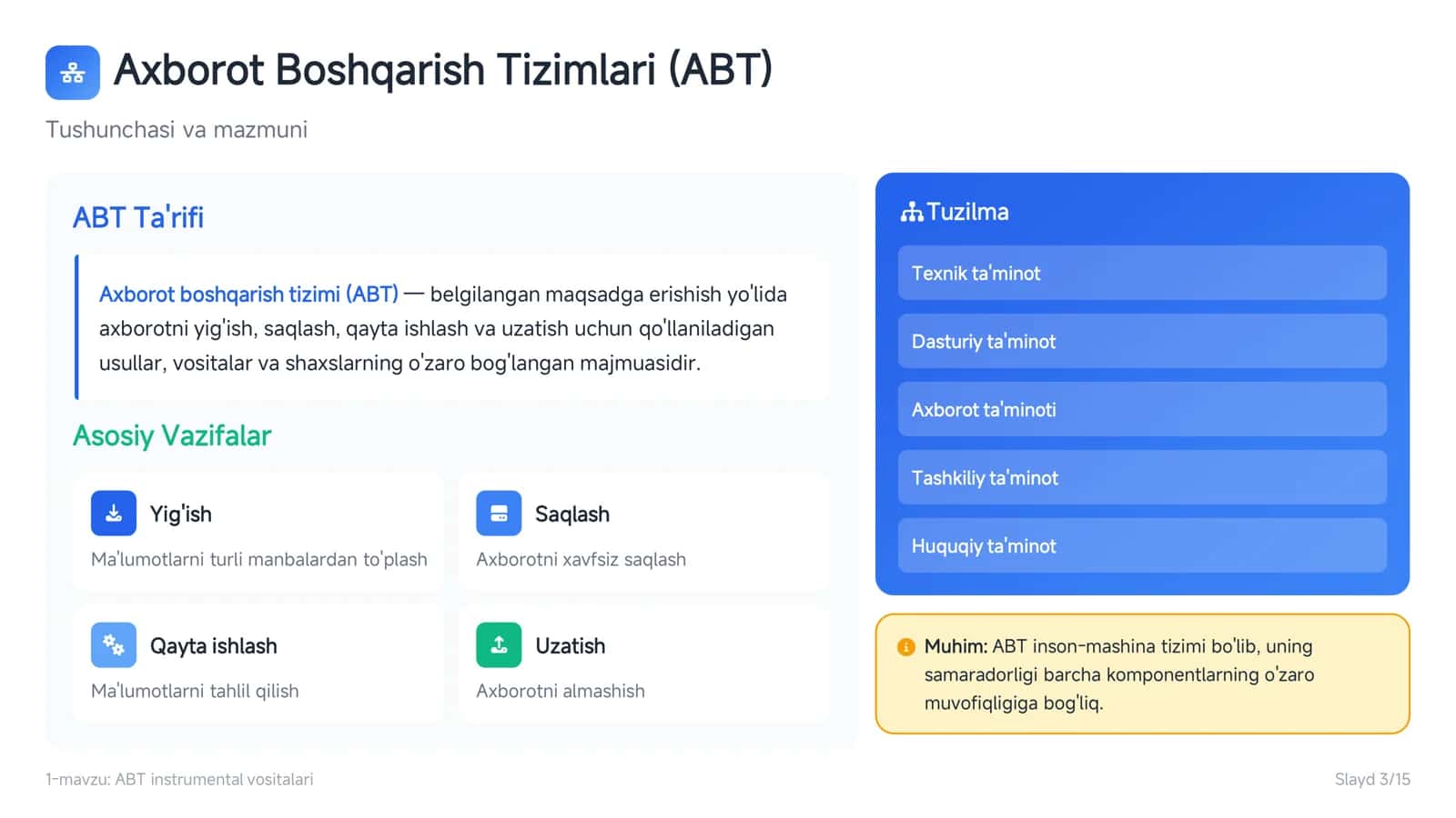 AXBOROT BOSHQARISH TIZIMLARINING  INSTRUMENTAL VOSITALARI 3