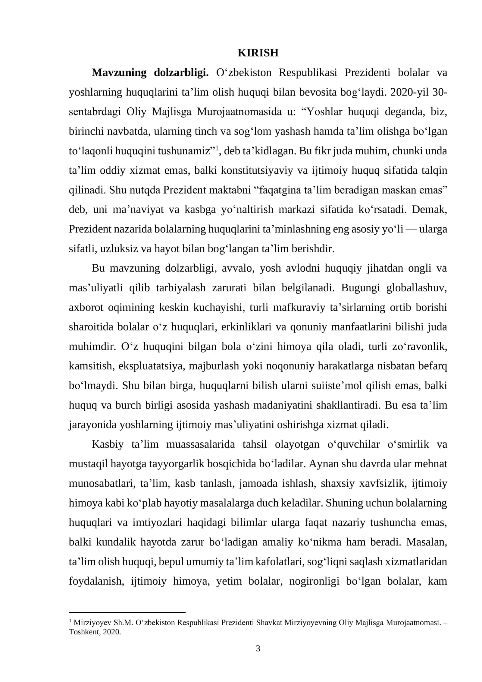 OʻZBEKISTON RESPUBLIKASIDA BOLALARNING HUQUQLARI VA IMTIYOZLARI 3