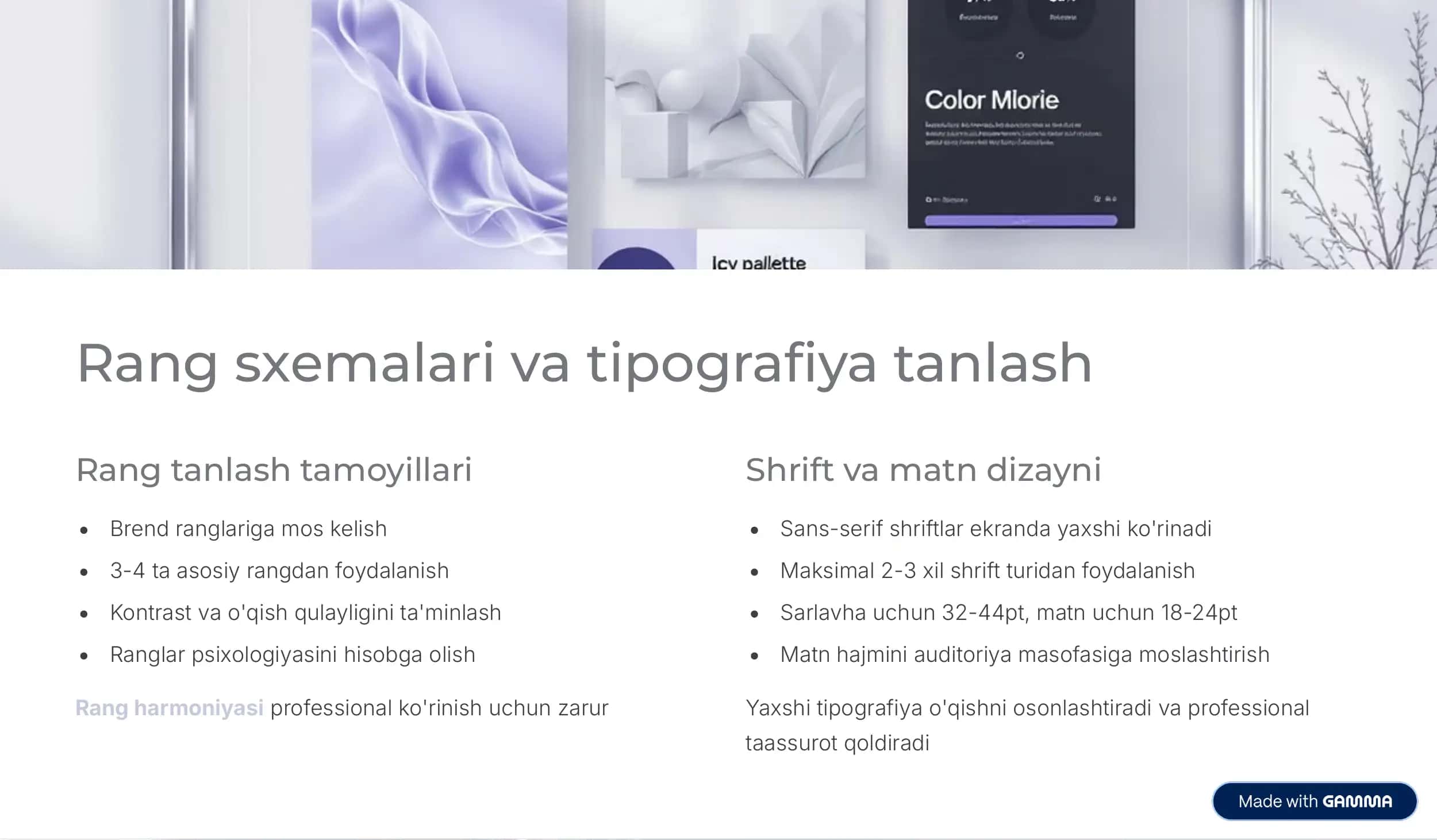PowerPoint: Taqdimot dizayni va animatsiyalar 3