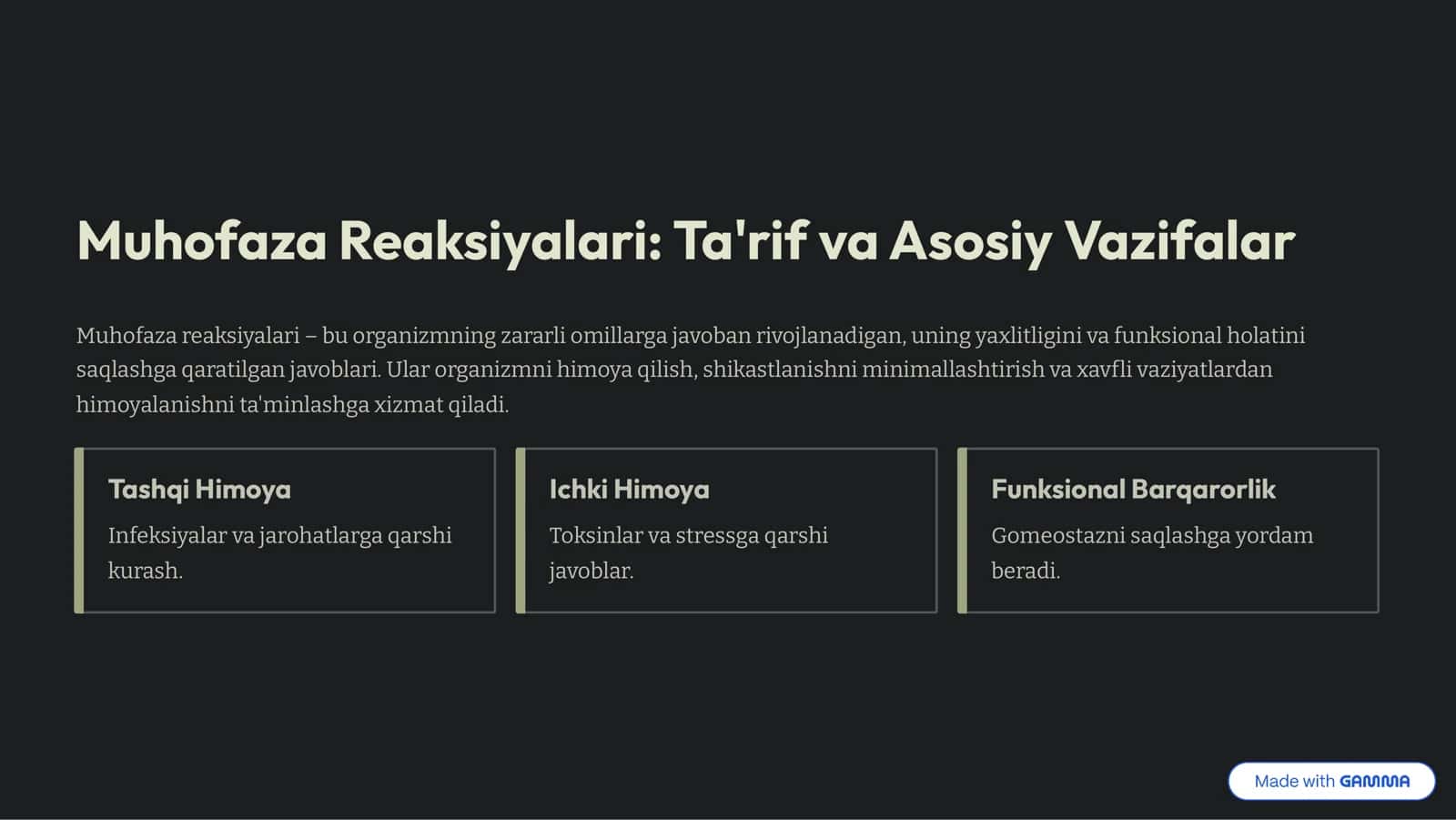 Organizmning Muhofaza va Kompensator Moslashish Reaksiyalari: Turlari va Bosqichlari 3