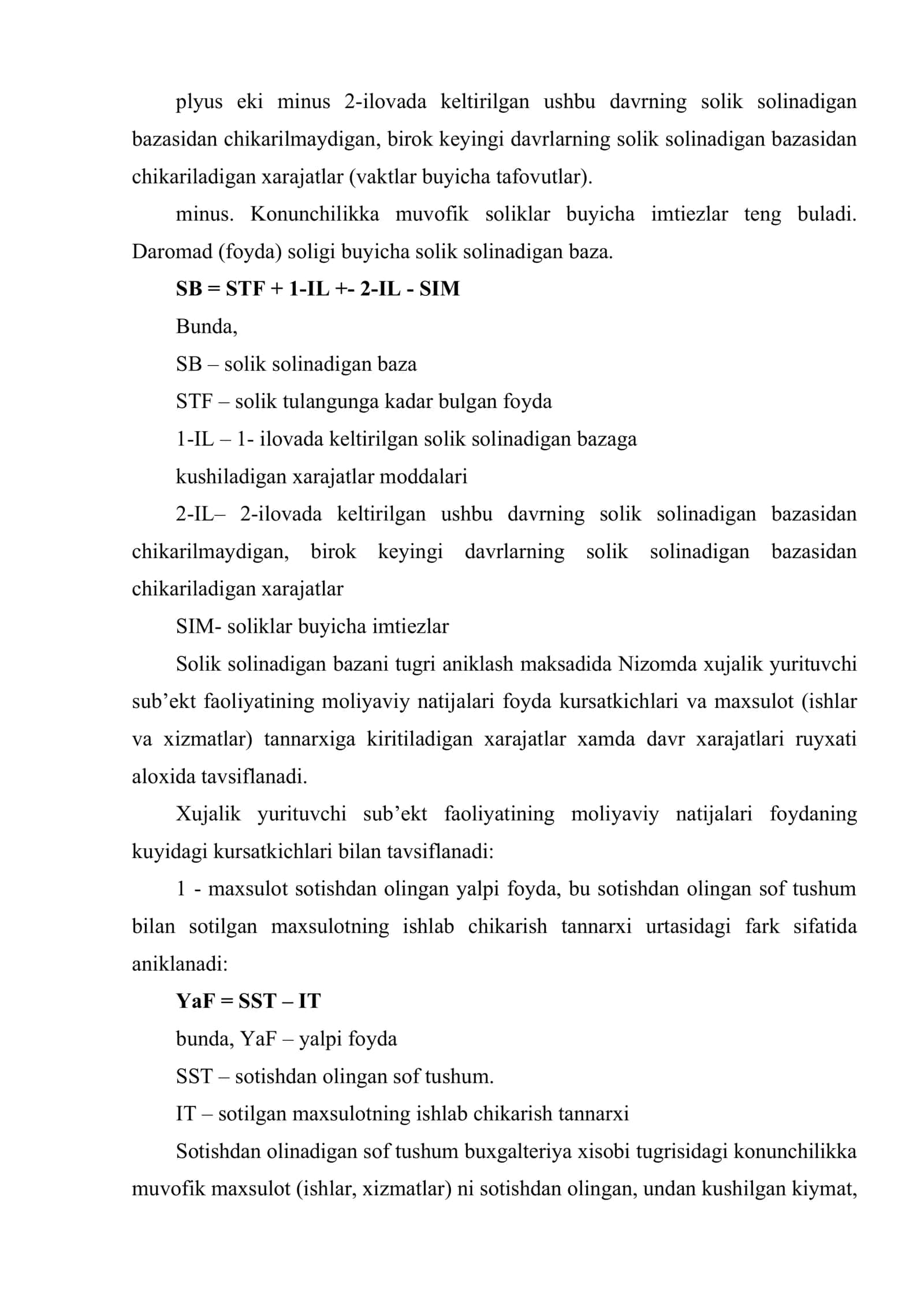 Soliqqa tortiladigan baza va uning elementlari tahlili 3