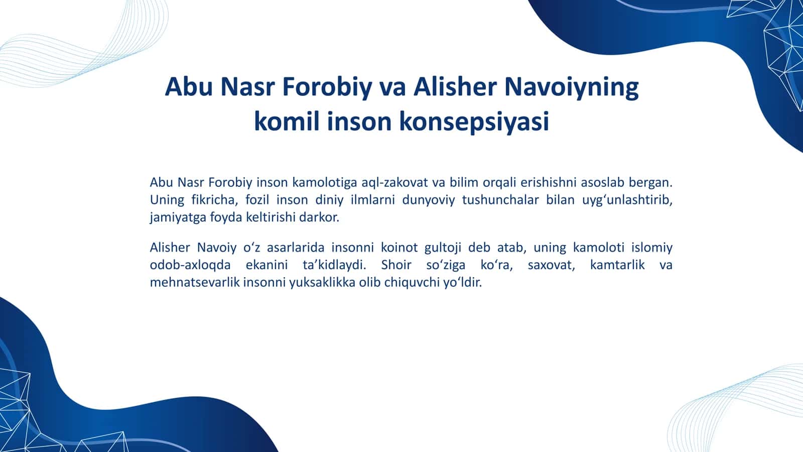 Sharq mutafakkirlarining islom dinining inson kamolotiga ta’siri haqidagi g‘oyalari 3