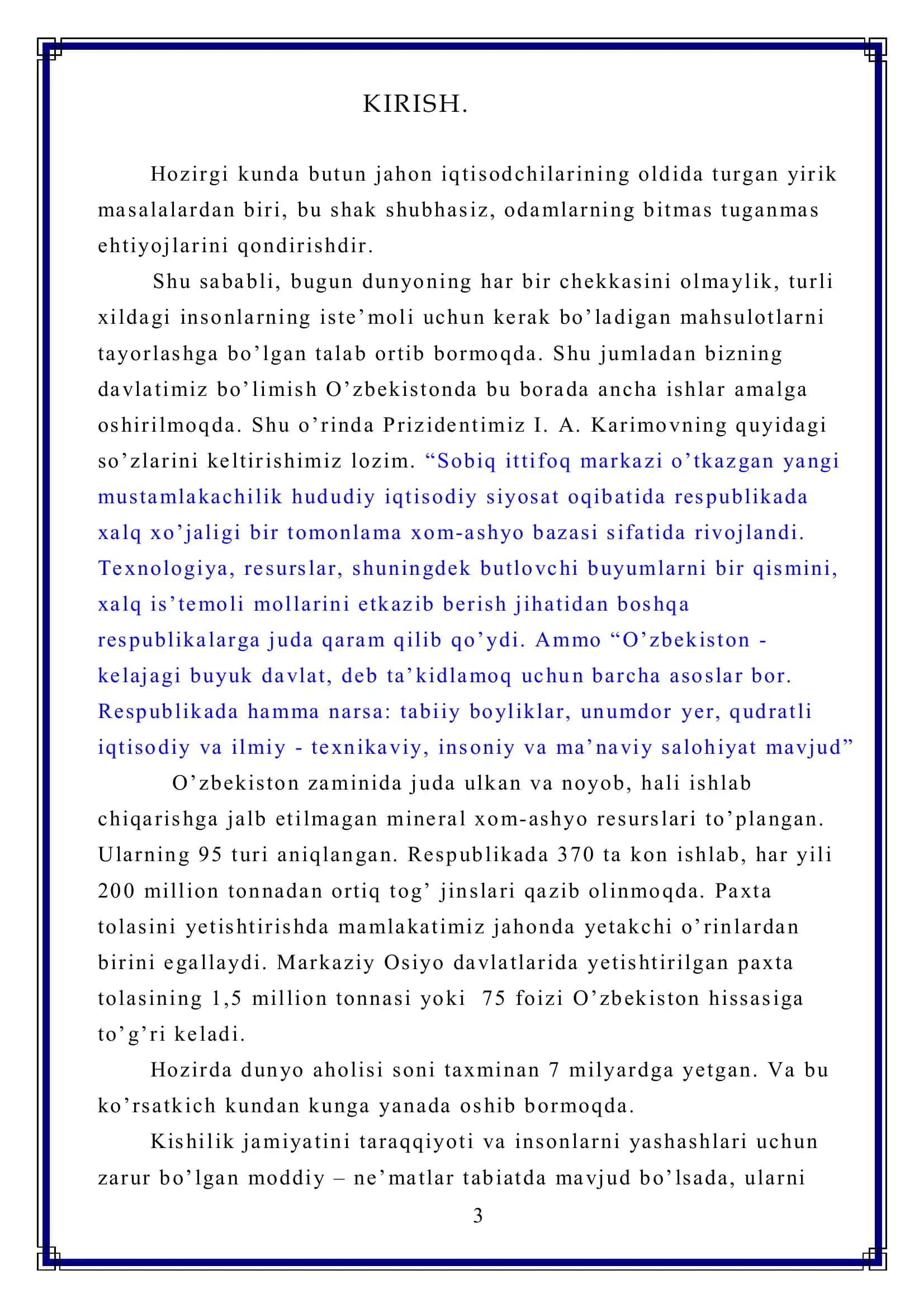 Ishlab Chiqarish va Iste'mol 3