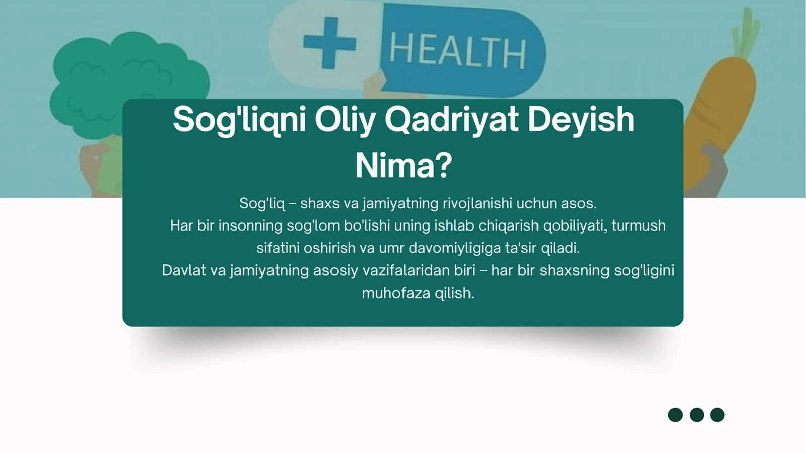 Sogʻlik - oliy qadriyat 3