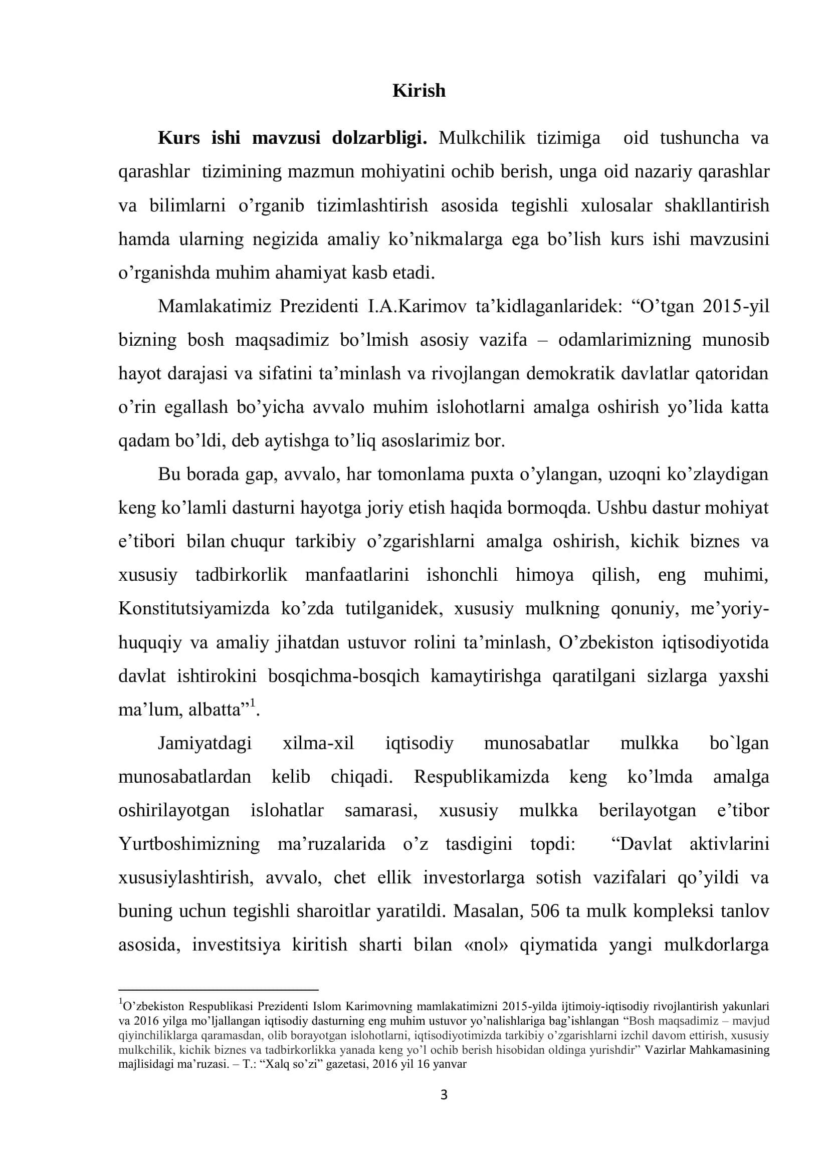O‘zbekistonda mulkchilik tizimining shakllanishi va xususiyatlari 3