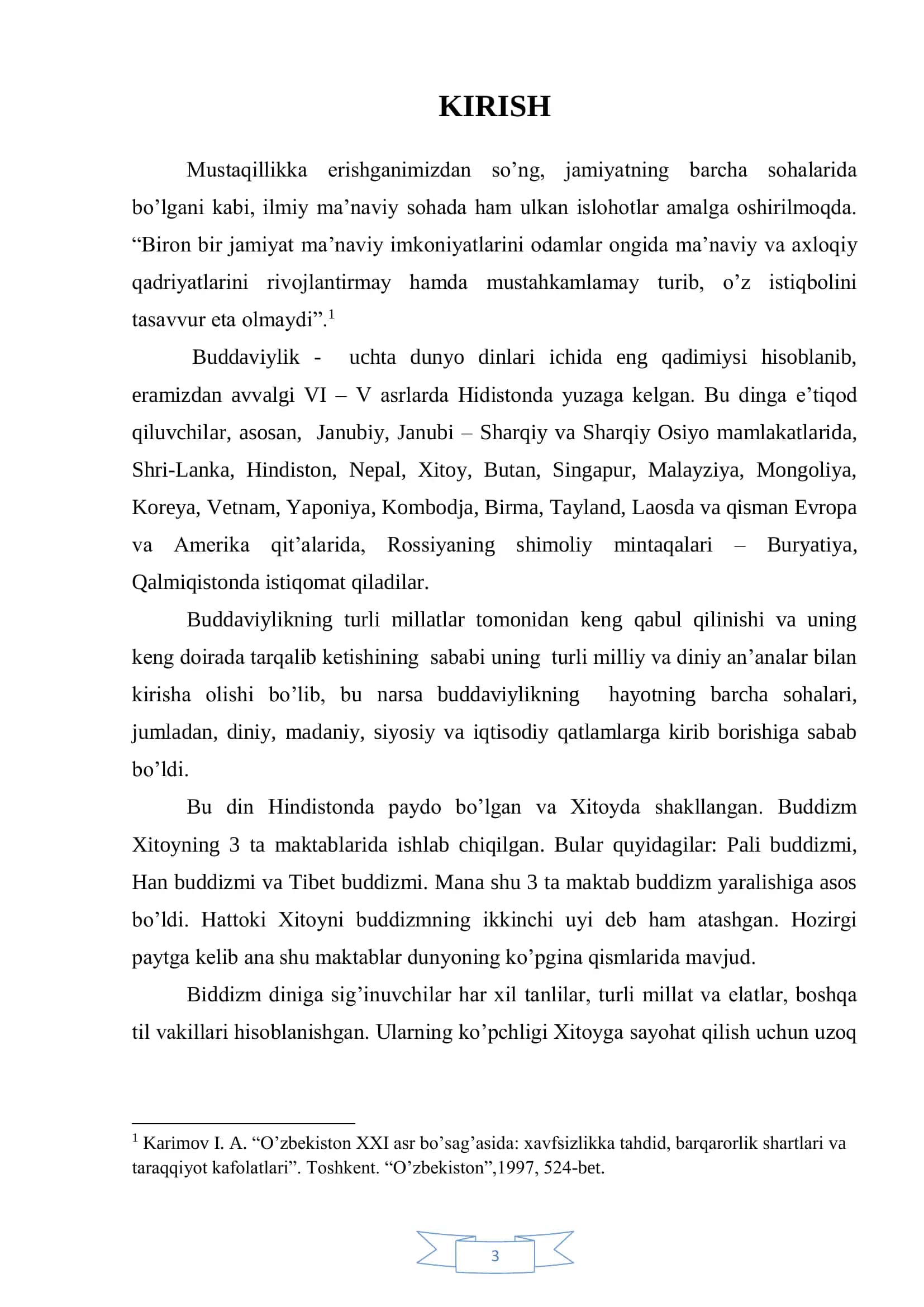 XITOYGA BUDDIZMNING KIRIB KELISHI VA RIVOJLANISHI (KURS ISHI) 3