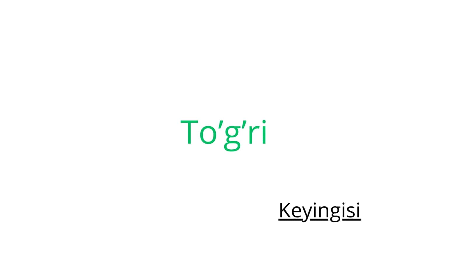 To’g’ri javobni top 3