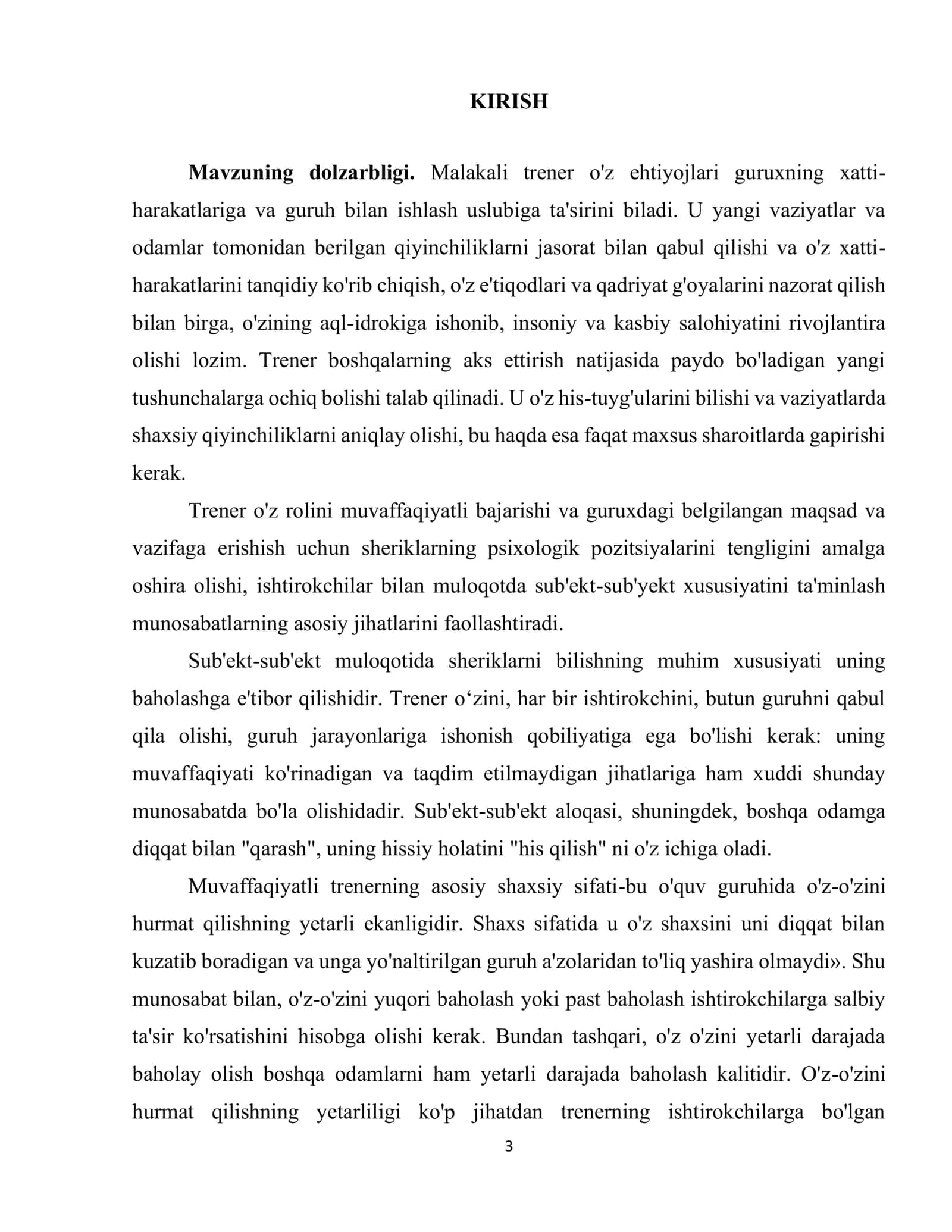 Trenerning e'tiqod va qadriyatlari 3