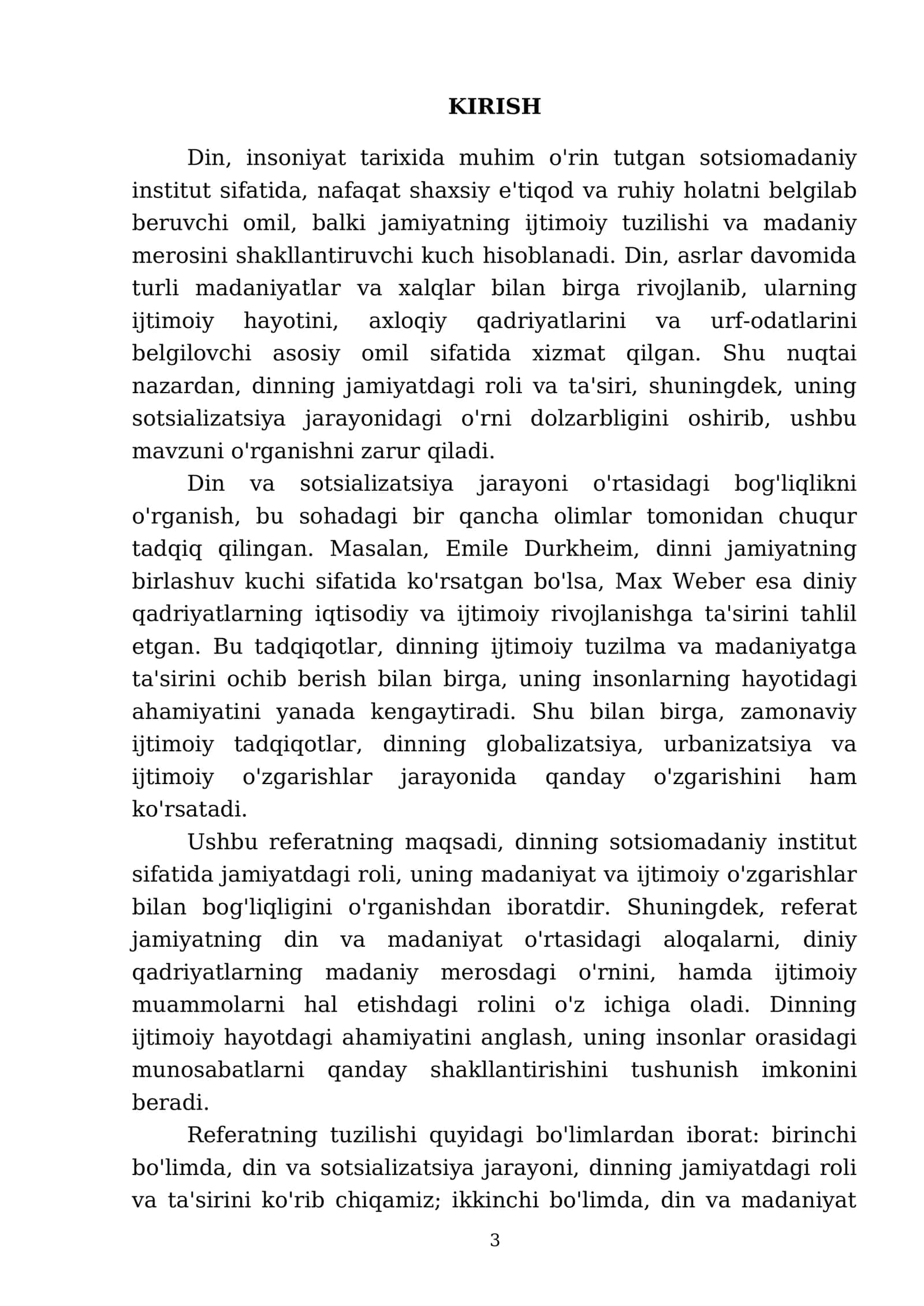 Din va sotsializatsiya 3