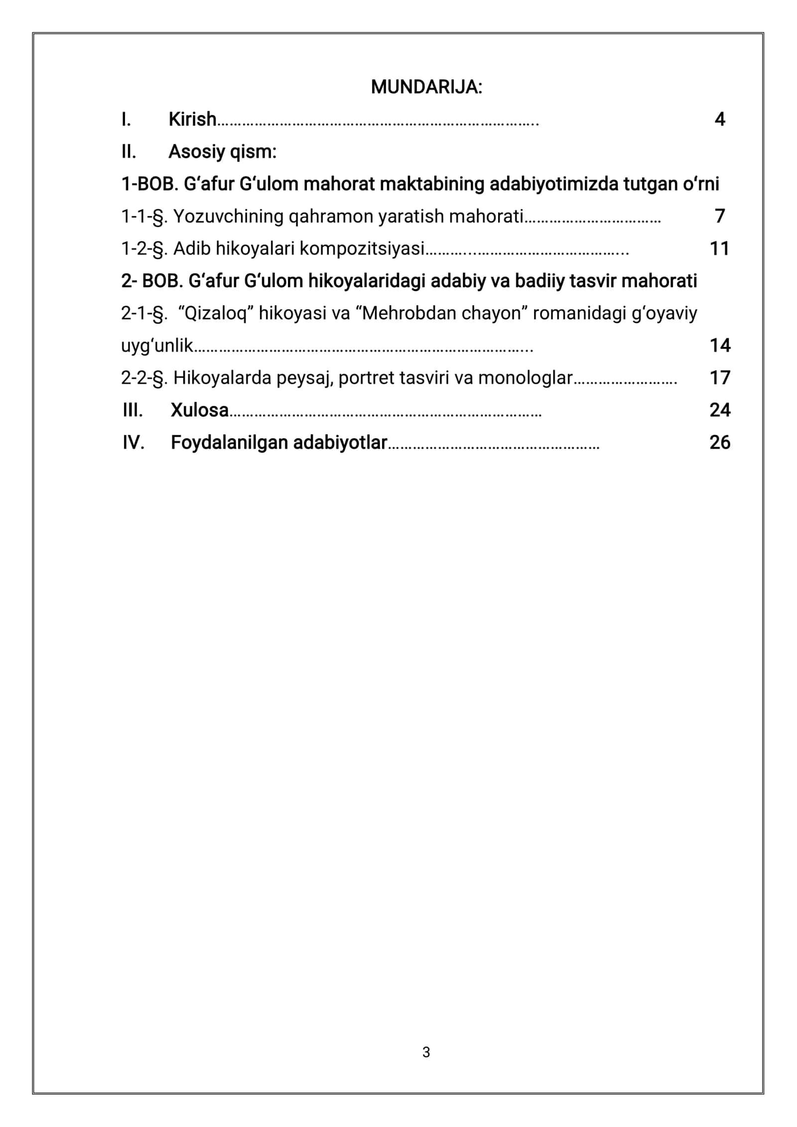 G‘afur G‘ulomning hikoyanavislik mahorati 3