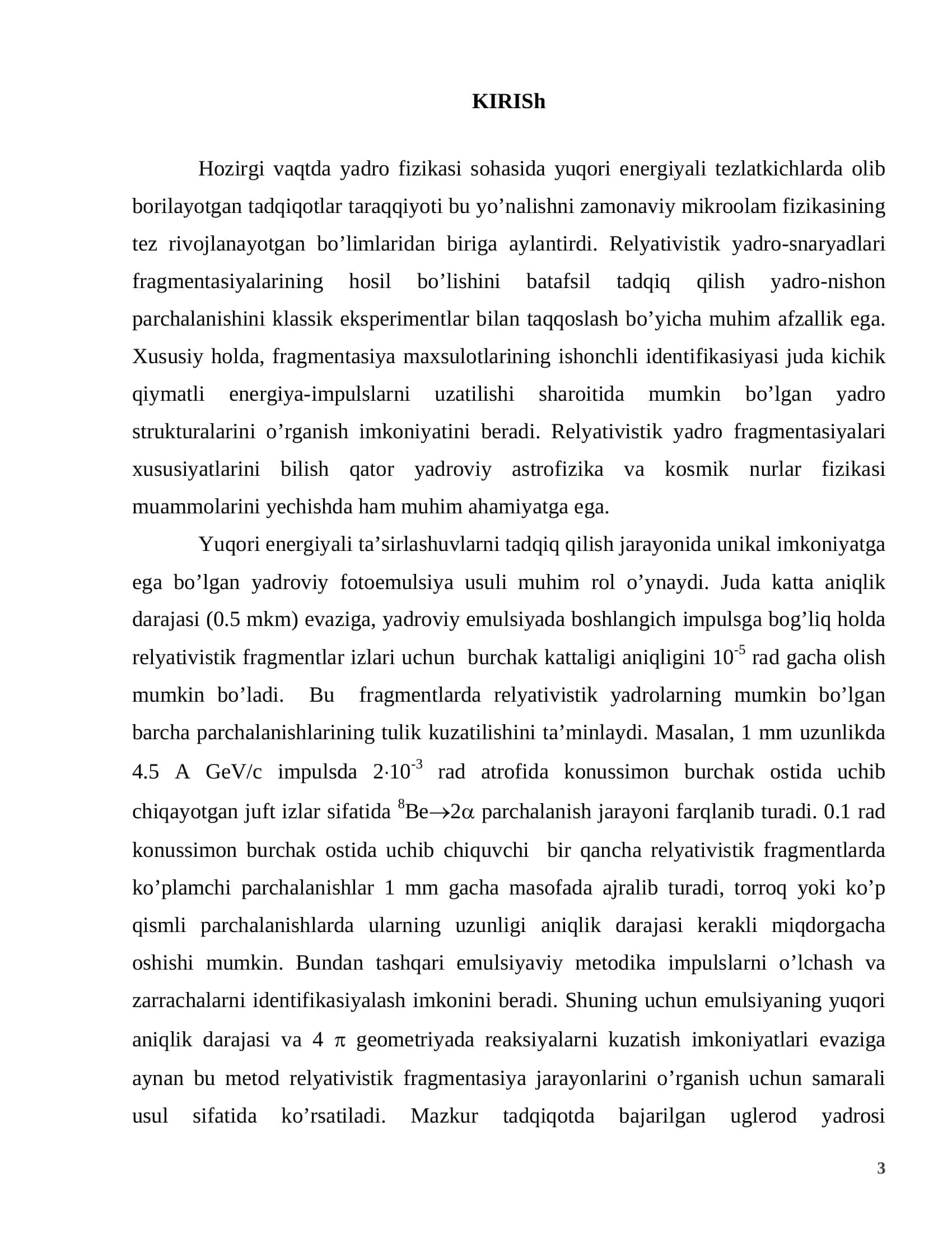 YADRO FOTOEMULSIYASIDA OG’IR FRAGMENTLARNING HOSIL BO’LISHI 3