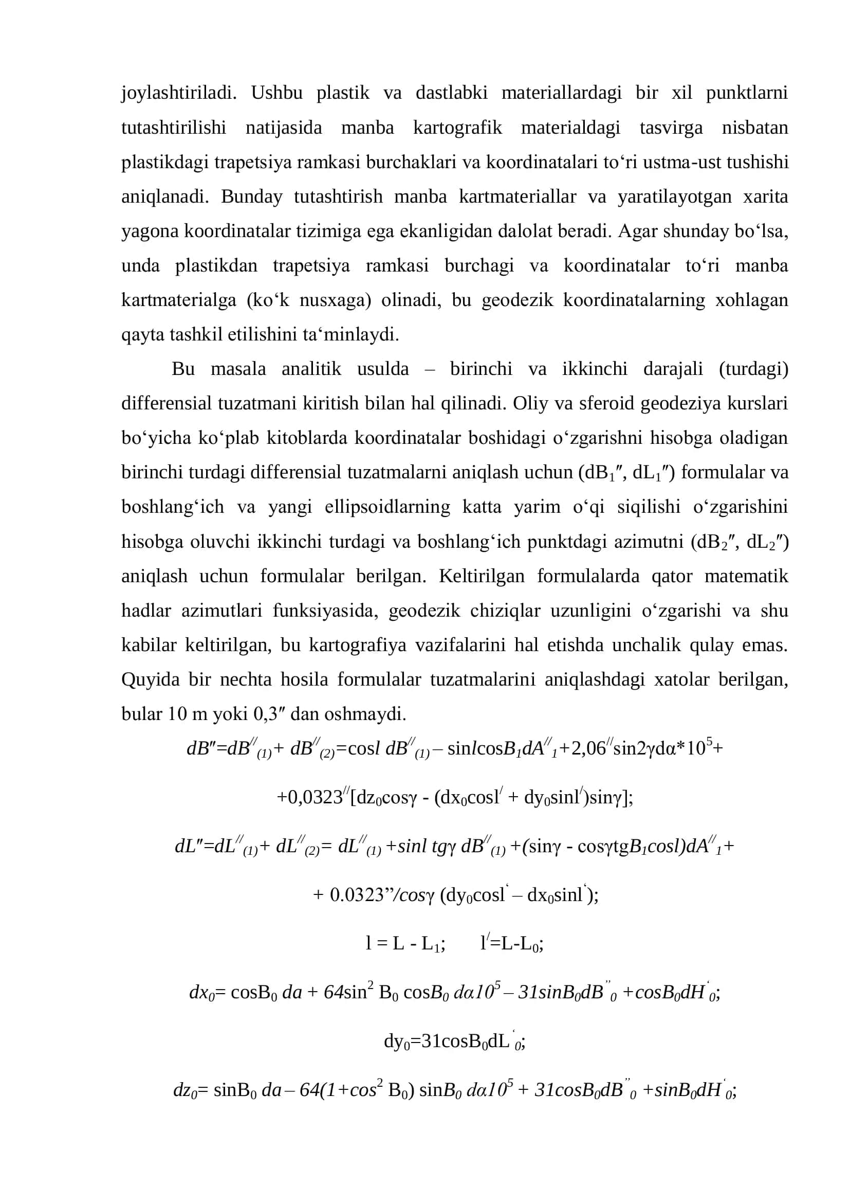 Xaritalarni geodezik va matematik asoslari 3