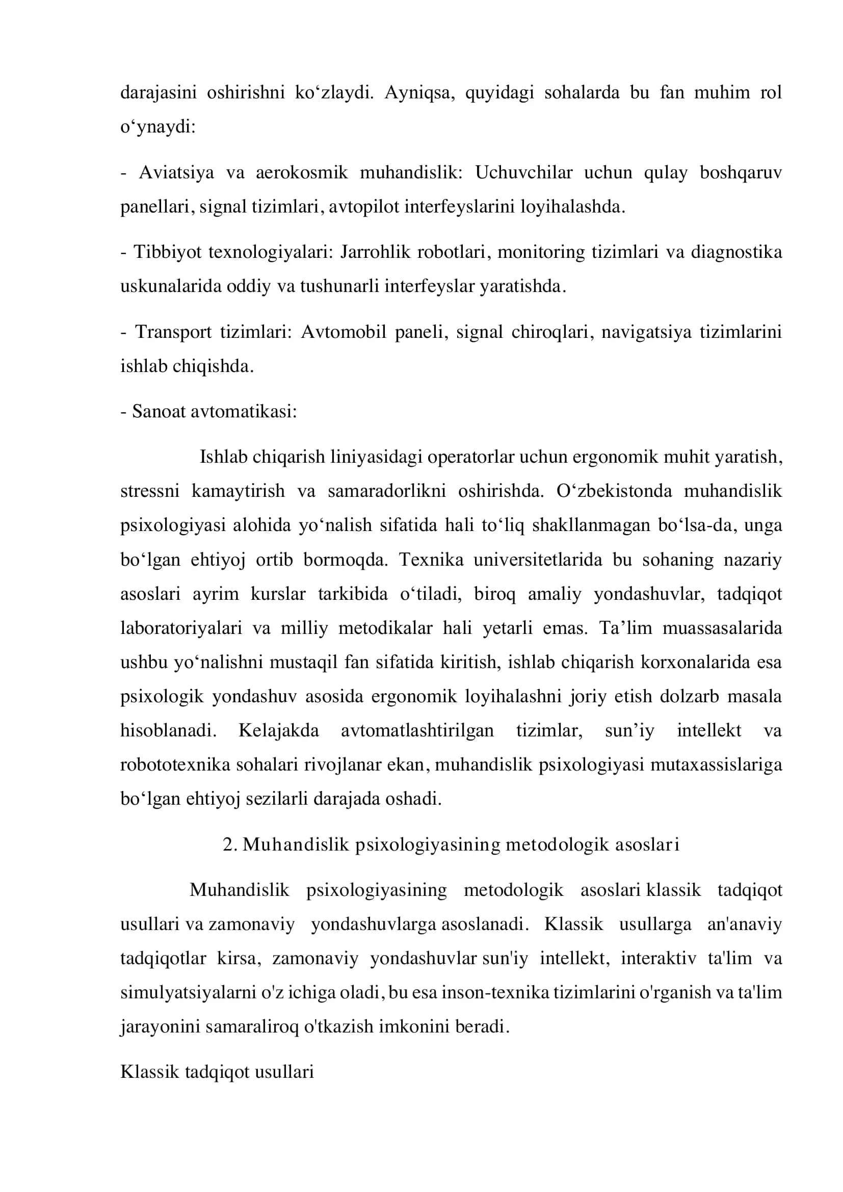 Muhandislik psixologiyasining tamoyillari va metodologik asoslari 3