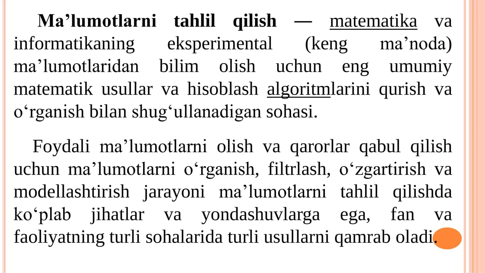 MA’LUMOTLARNI INTELLEKTUAL TAHLIL QILISHGA 3