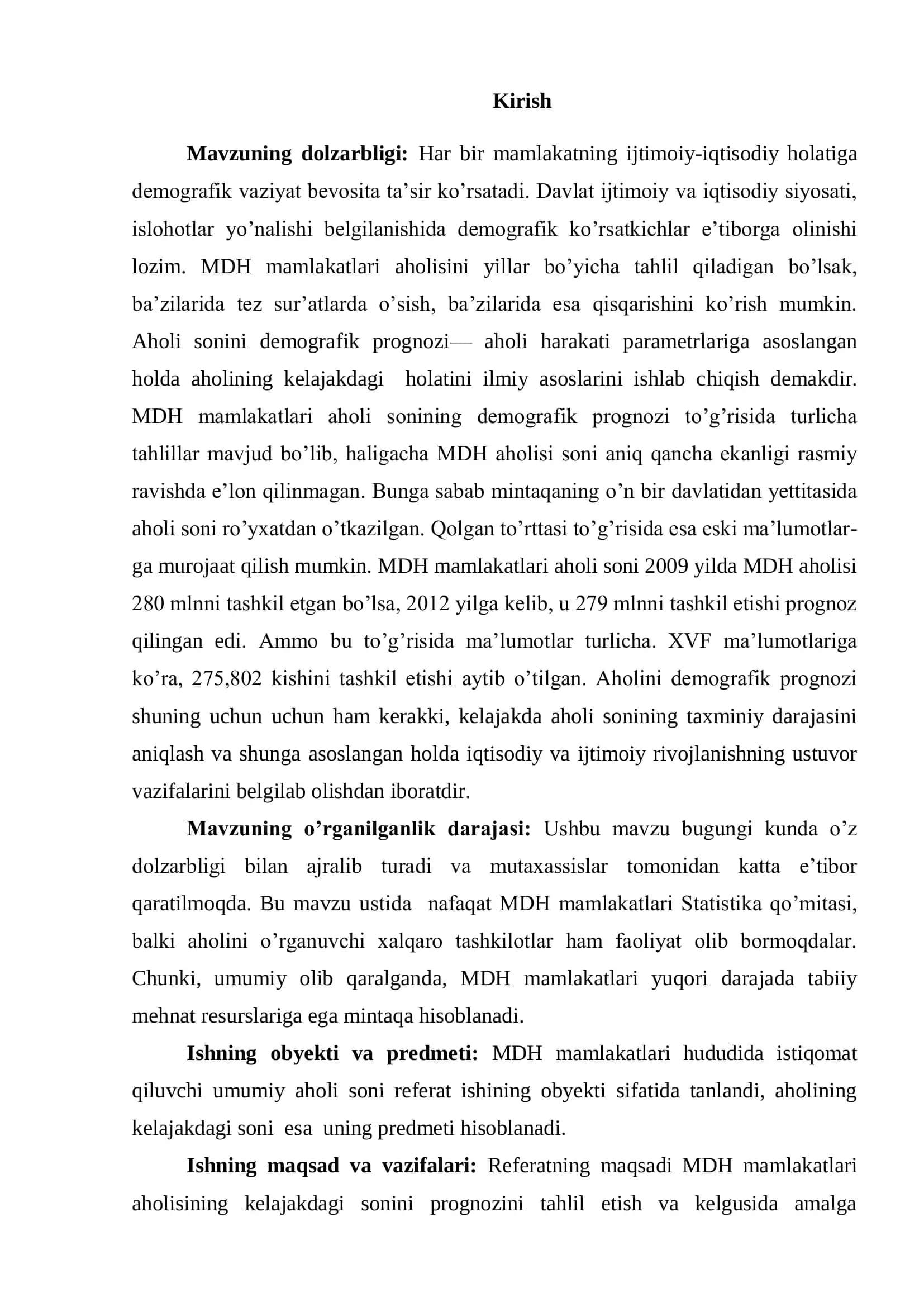 MDH MAMLAKATLARI DEMOGRAFIK RIVOJLANISHI ISTIQBOLLARI 3