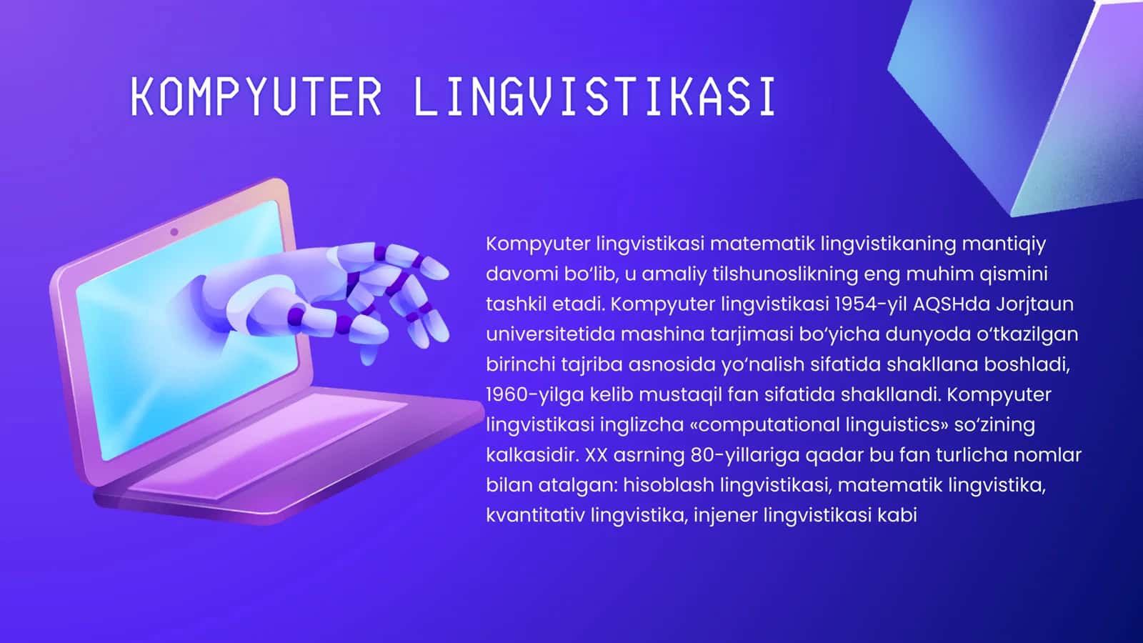 Kompyuter lingvistikasi faniga kirish 3
