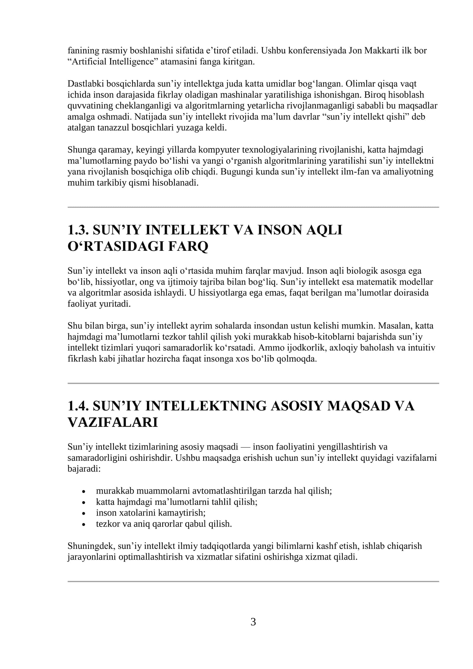 Sun’iy intellekt tizimlari 3