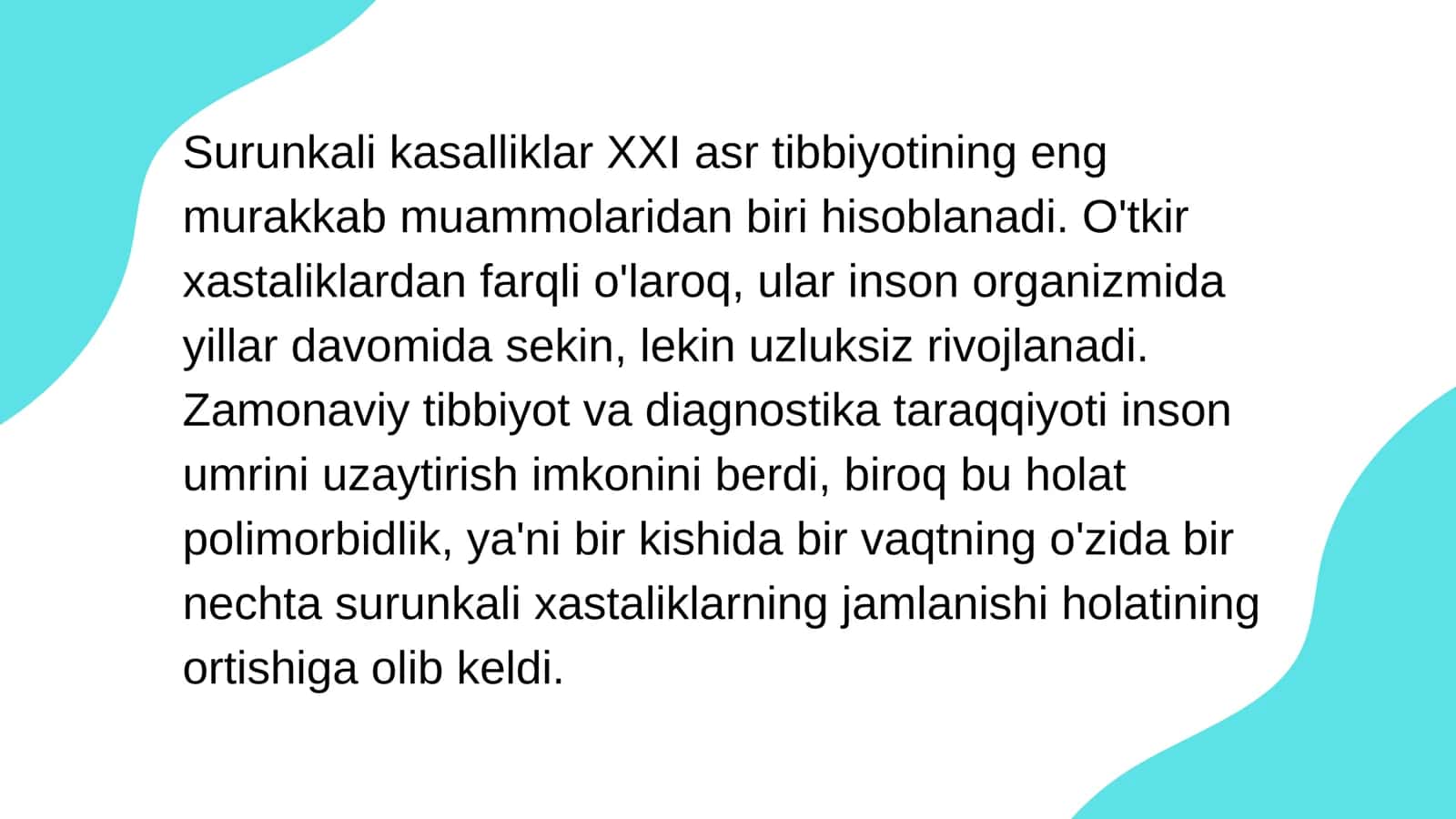 tibbiy ma'lumotlar va tavsiyalar 3