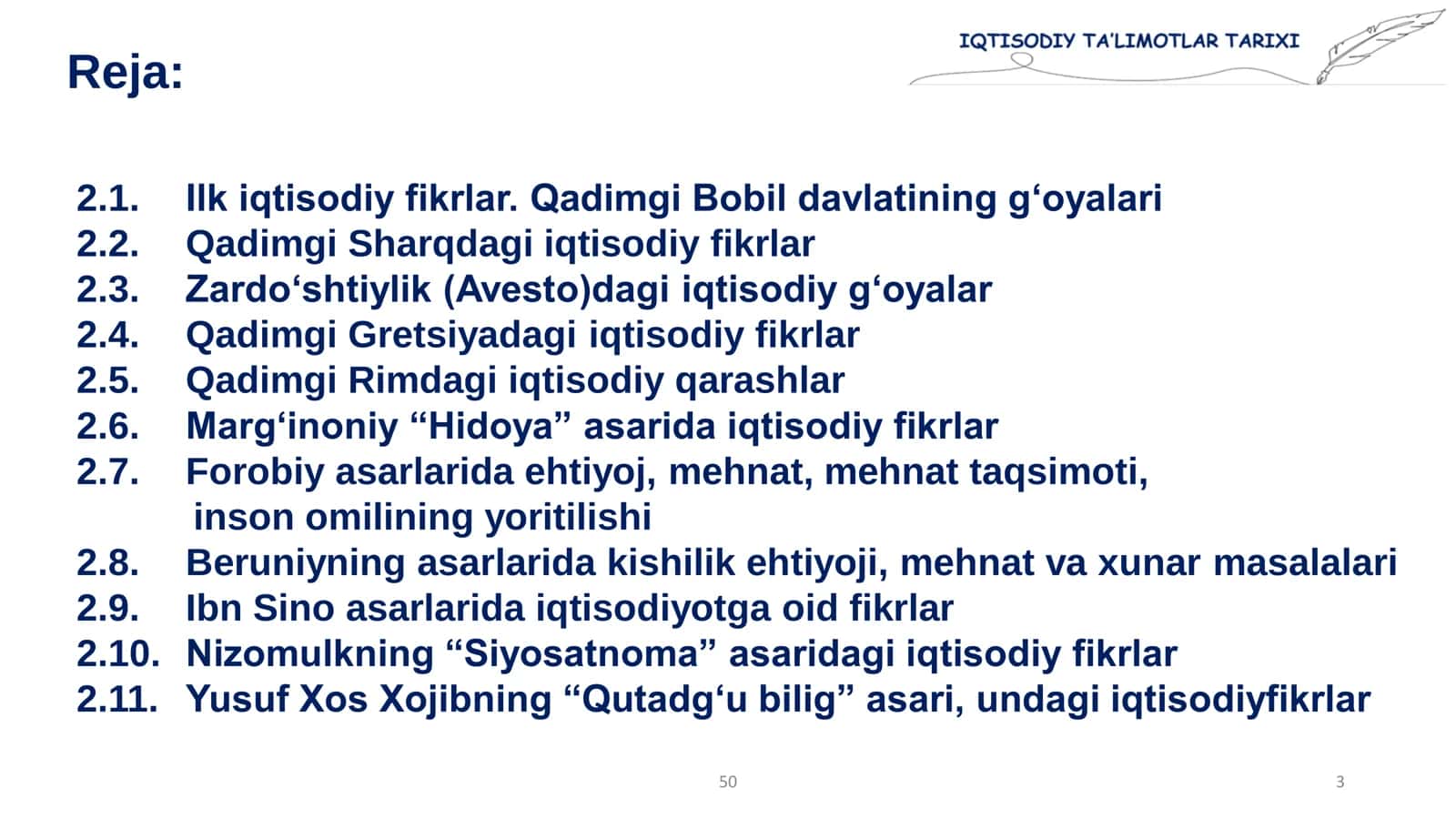 IQTISODIY TA’LIMOTLAR TARIXI 3