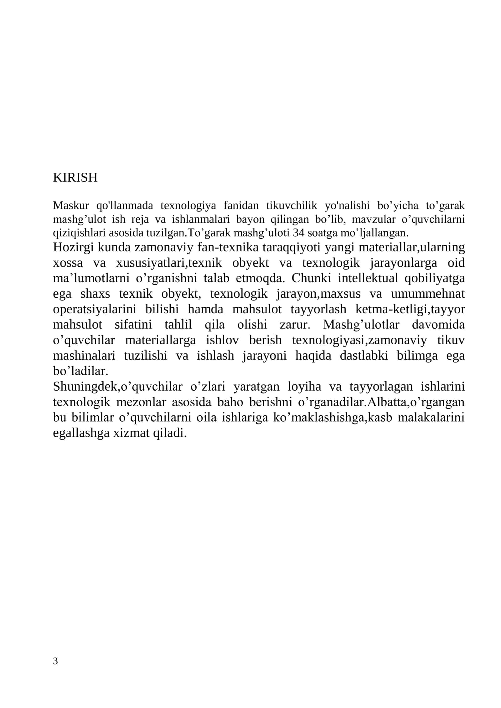 Tikuvchilik to'garagi ish reja va ishlanmalari 3