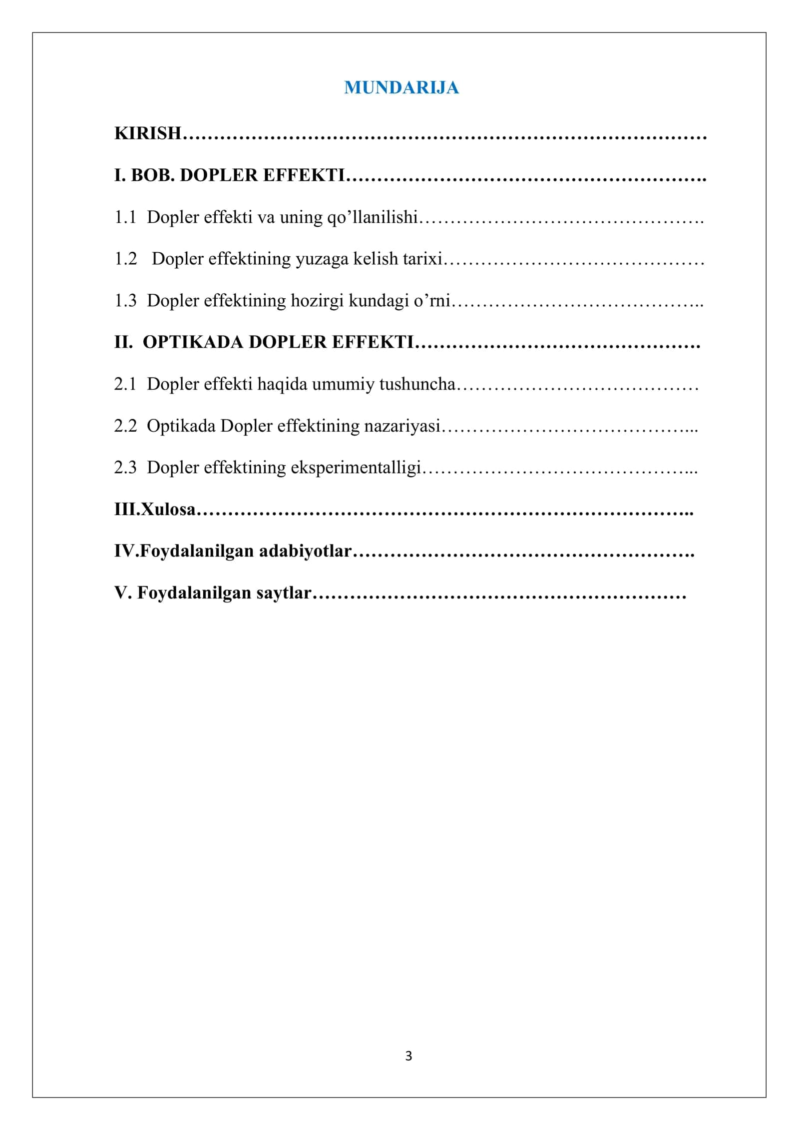 OPTIKADA DOPLER EFFEKTI VA UNING QO’LLANILISHI 3