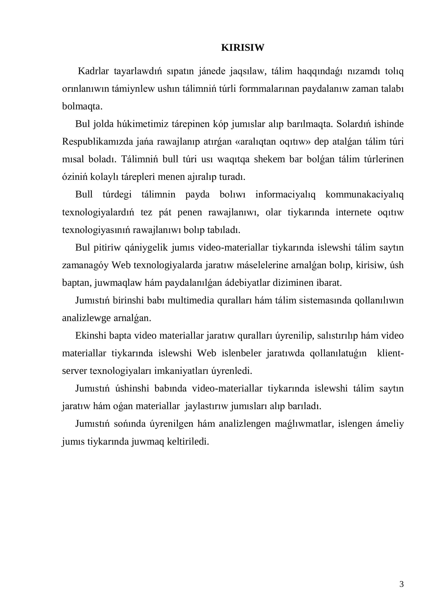 Informaciyalıq Tálim Texnologiyalari 3