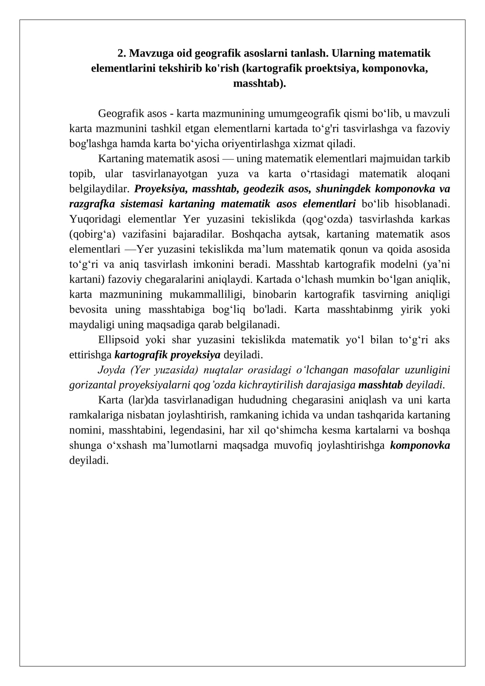 GAT-texnalogiyalari dasturlarini tanlash ular asosida dissertatsiyaga oid kartalarning geografik asosini tayyorlash 3