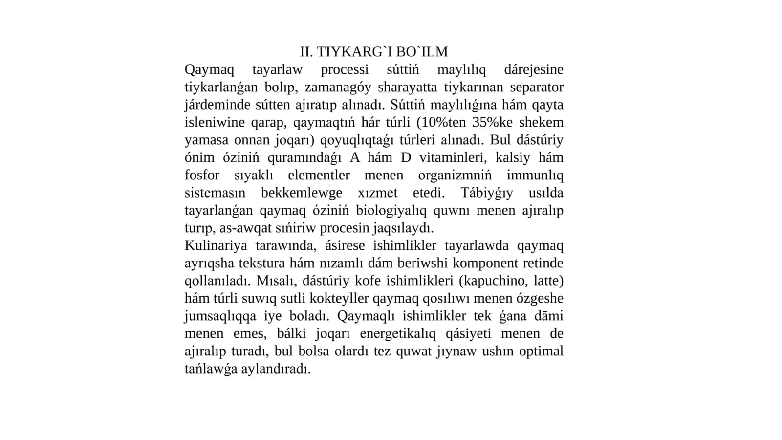Qaymaq hám qaymaqlı ishimlikler 3