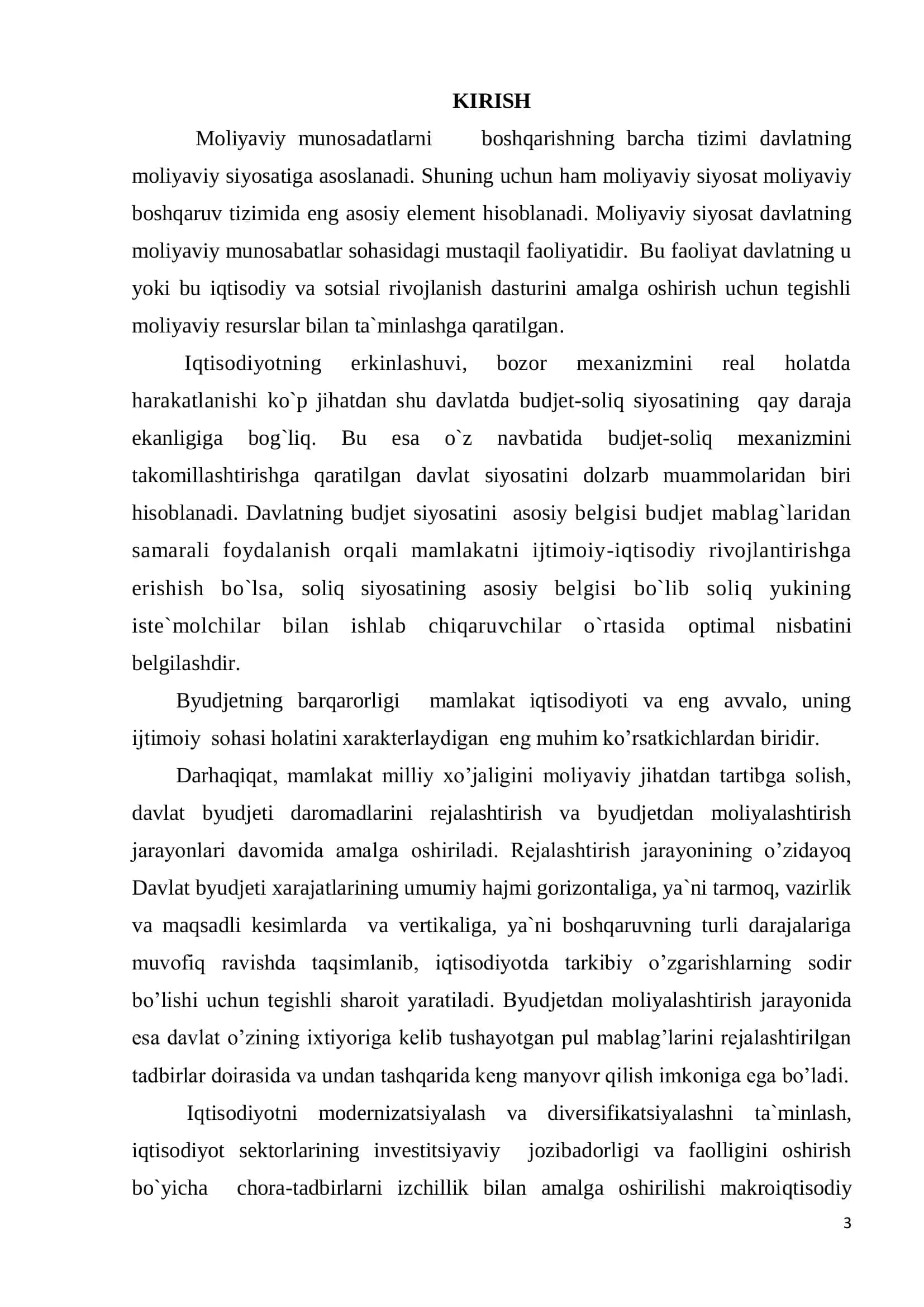Iqtisodiyotni modernizatsiyalash sharoitida davlat byudjet-soliq siyosati yo`nalishlari 3