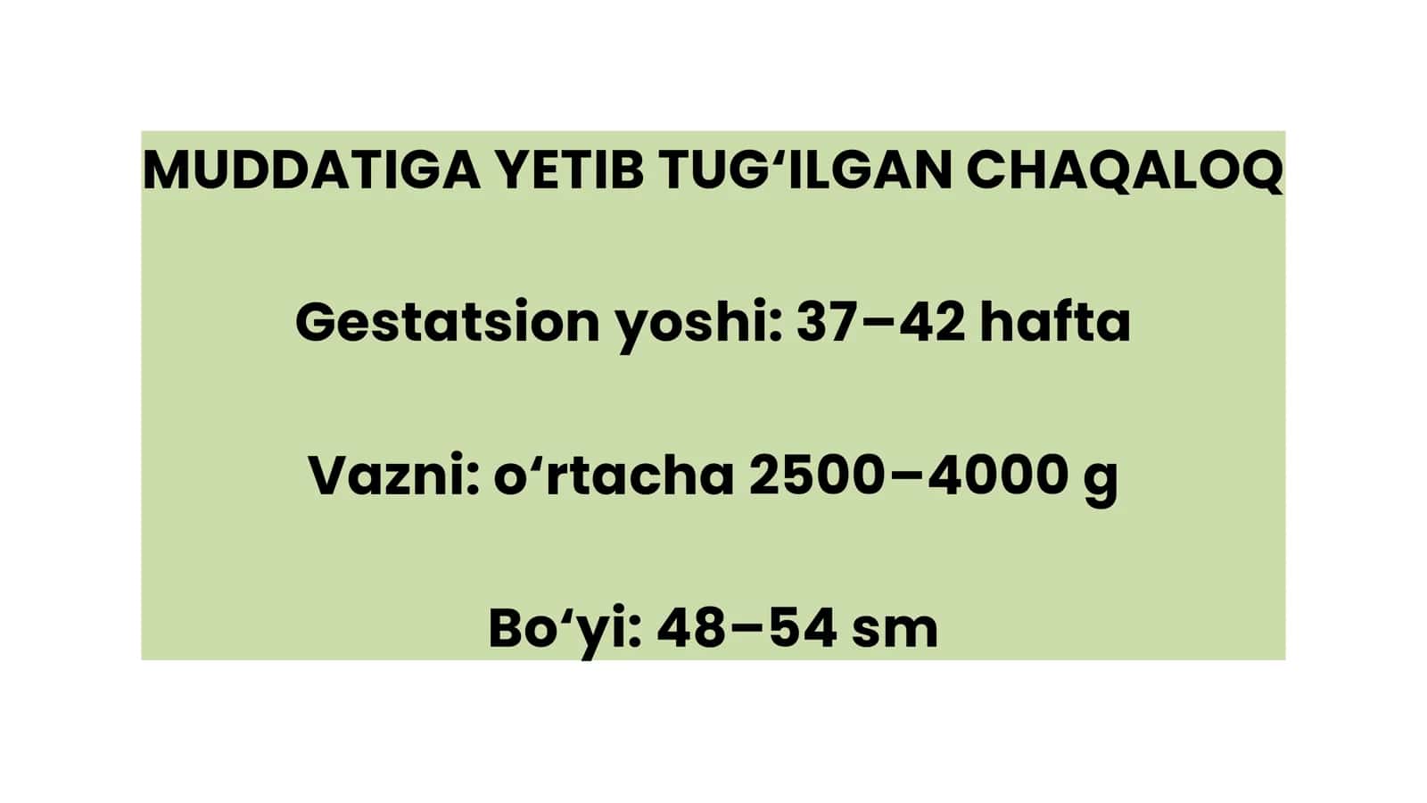 CHAQALOQLARDAGI CHEGARAVIY -TRANZITOR HLATLARI. MUDDATIGA YETAY TUG'ILGAN CHAQALOQ 3