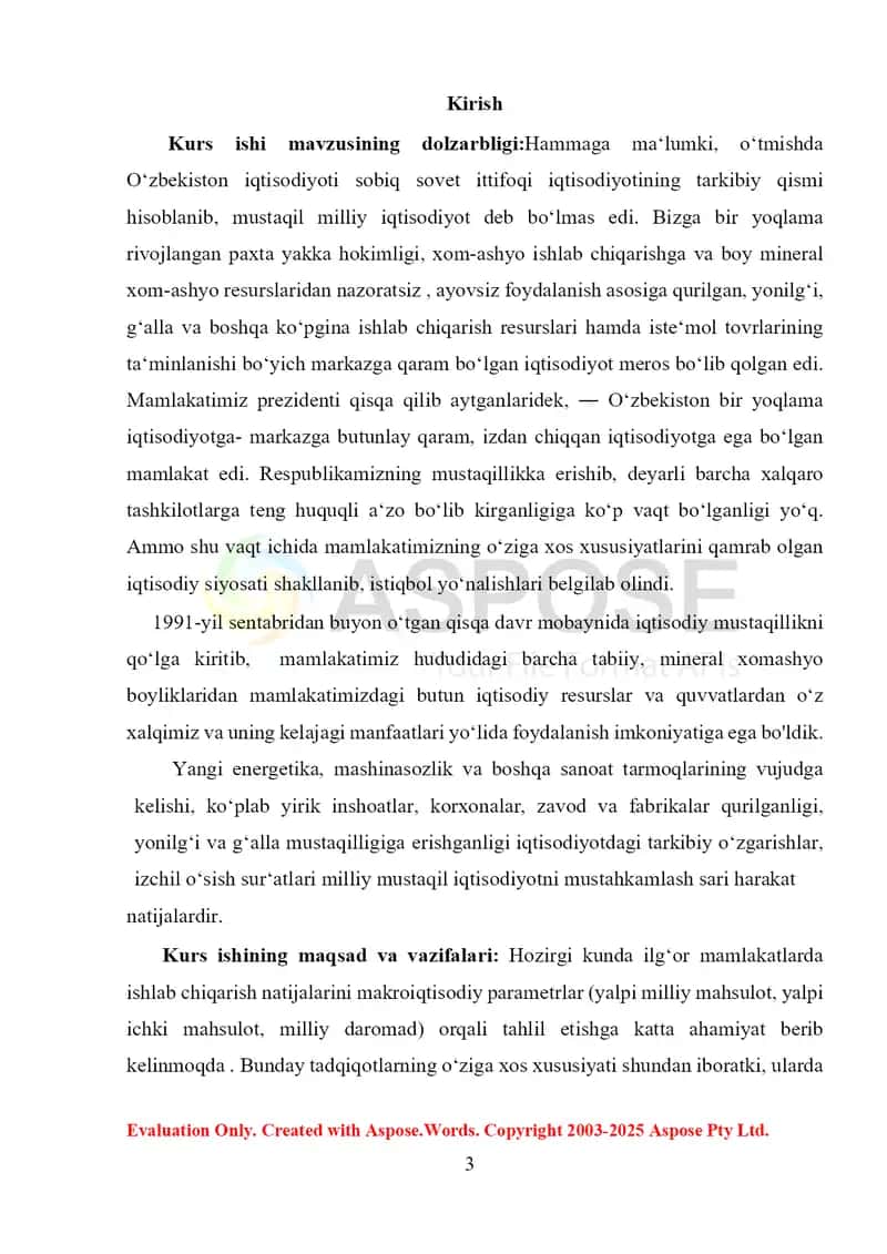 Mustaqillik yillarda O'zbekiston Respublikasi rivojlanishi makroiqtisodiyot 3