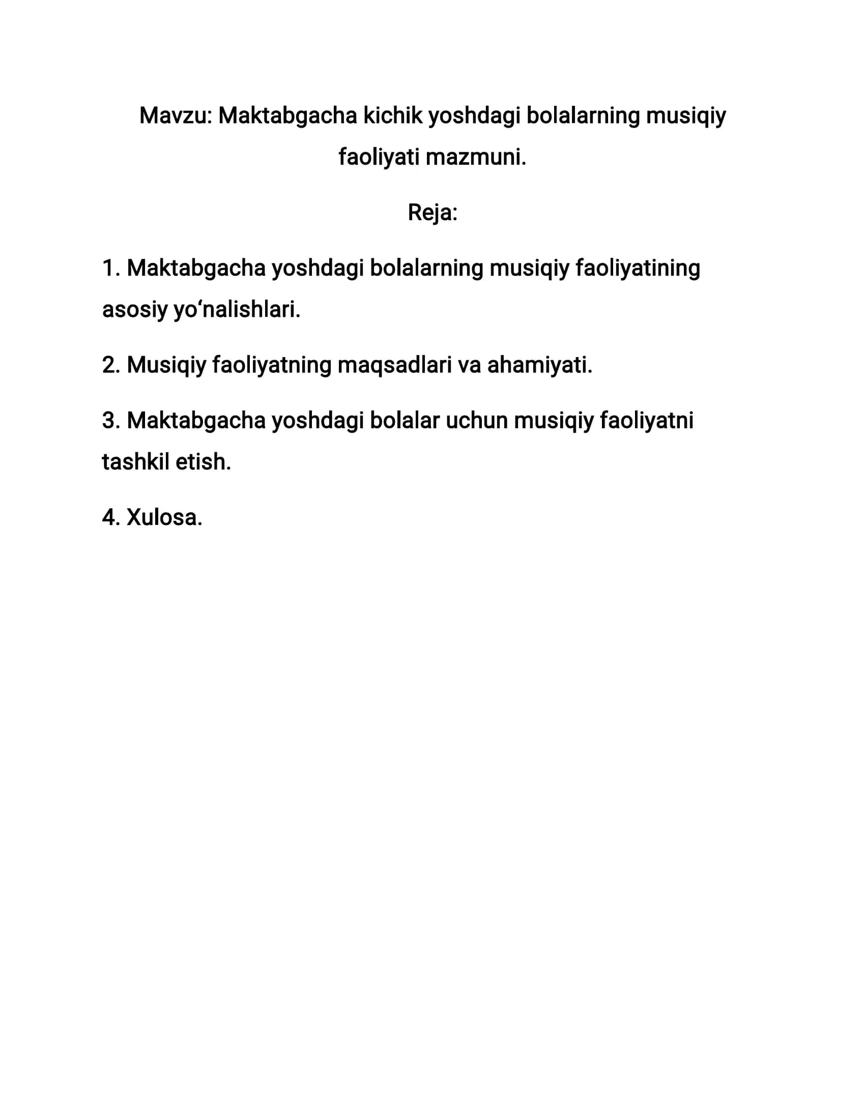 Maktabgacha kichik yoshdagi bolalarning musiqiy faoliyati mazmuni 3