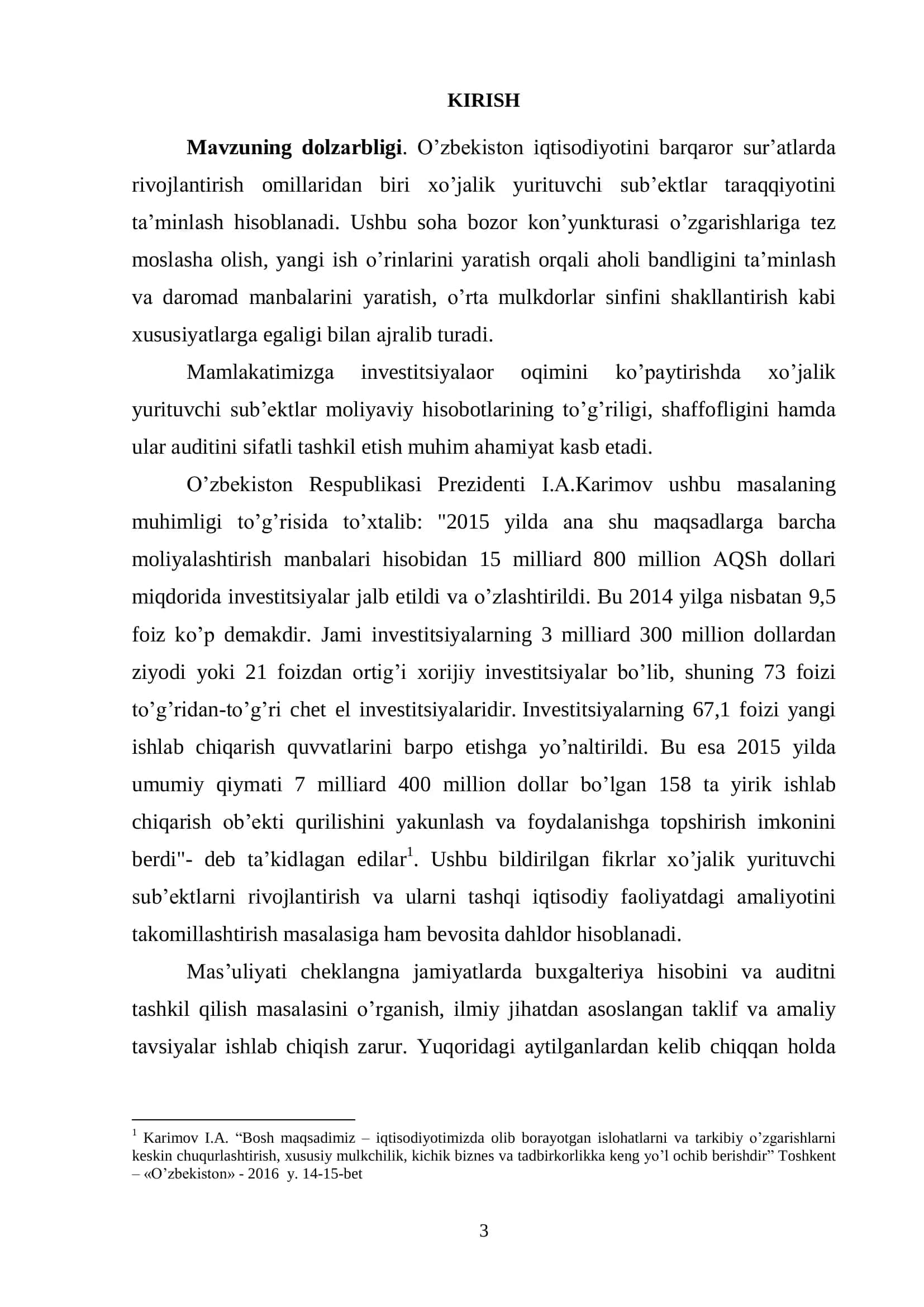 Buxgalteriya hisobi va audit (tarmoqlar bo’yicha) ta’lim yo`nalishi 3