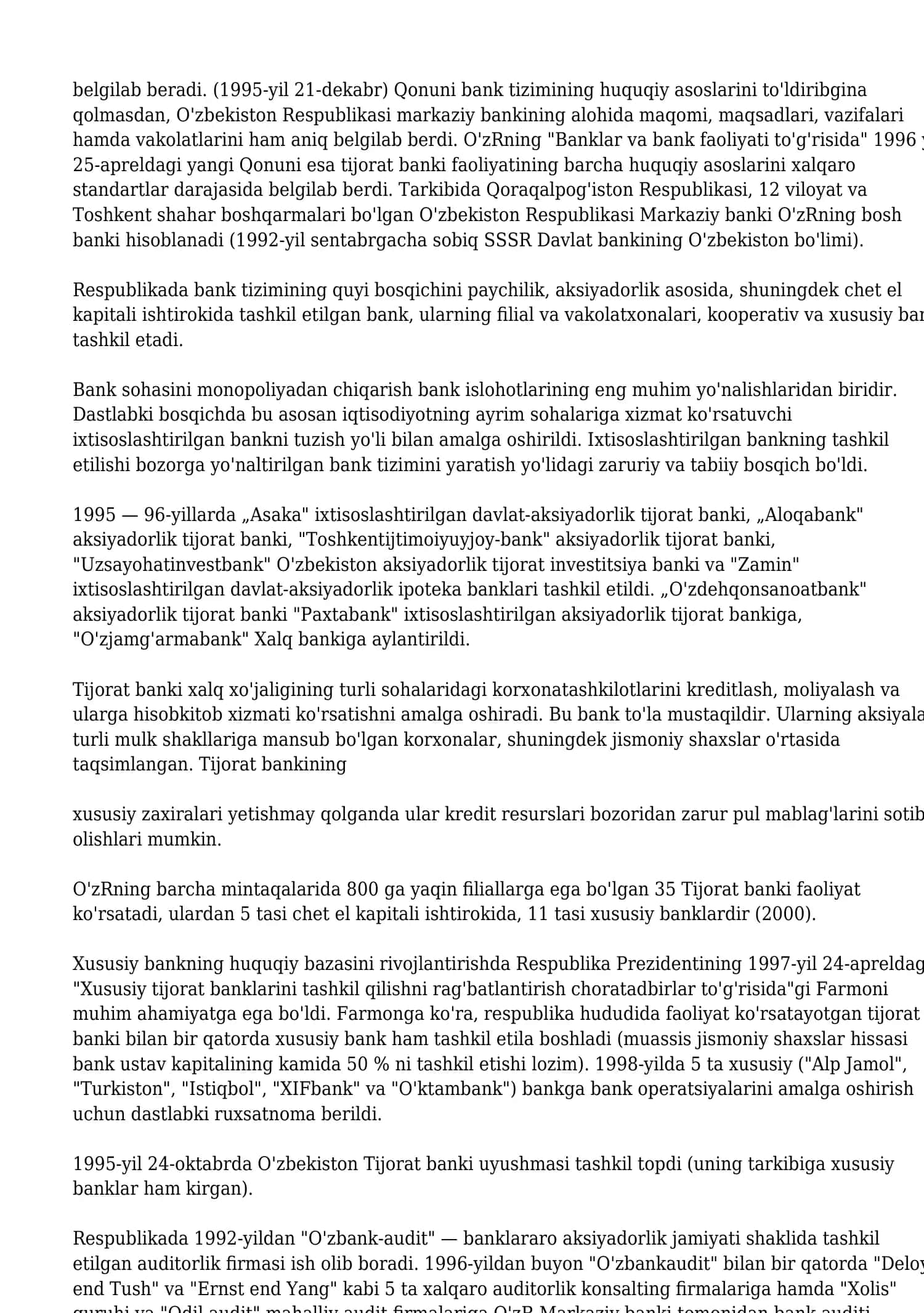 Banklarning kelib chiqishi va bank tizimi va uning tarkibi 3