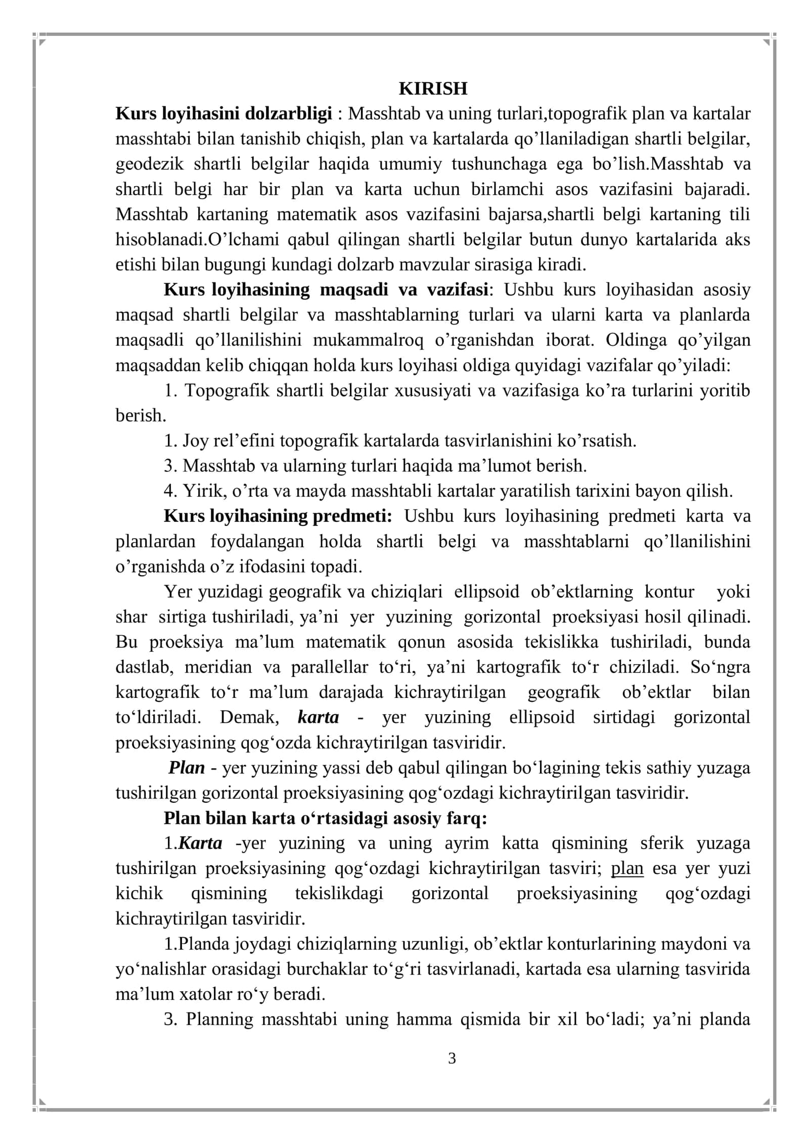 KARTALARNI TUZISHDA MASSHTABLARDAN FOYDALANISH 3