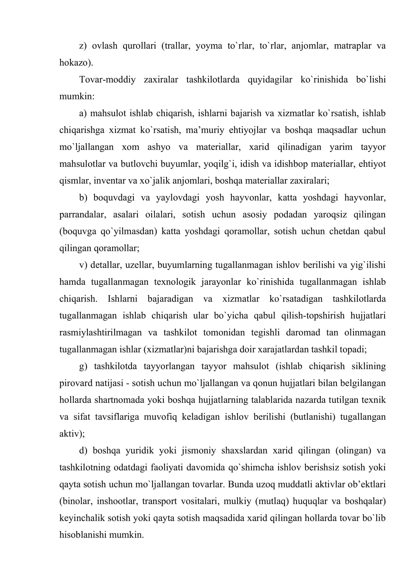 Budjet tashkilotlarida tovar-moddiy zaxiralar hisobi 3