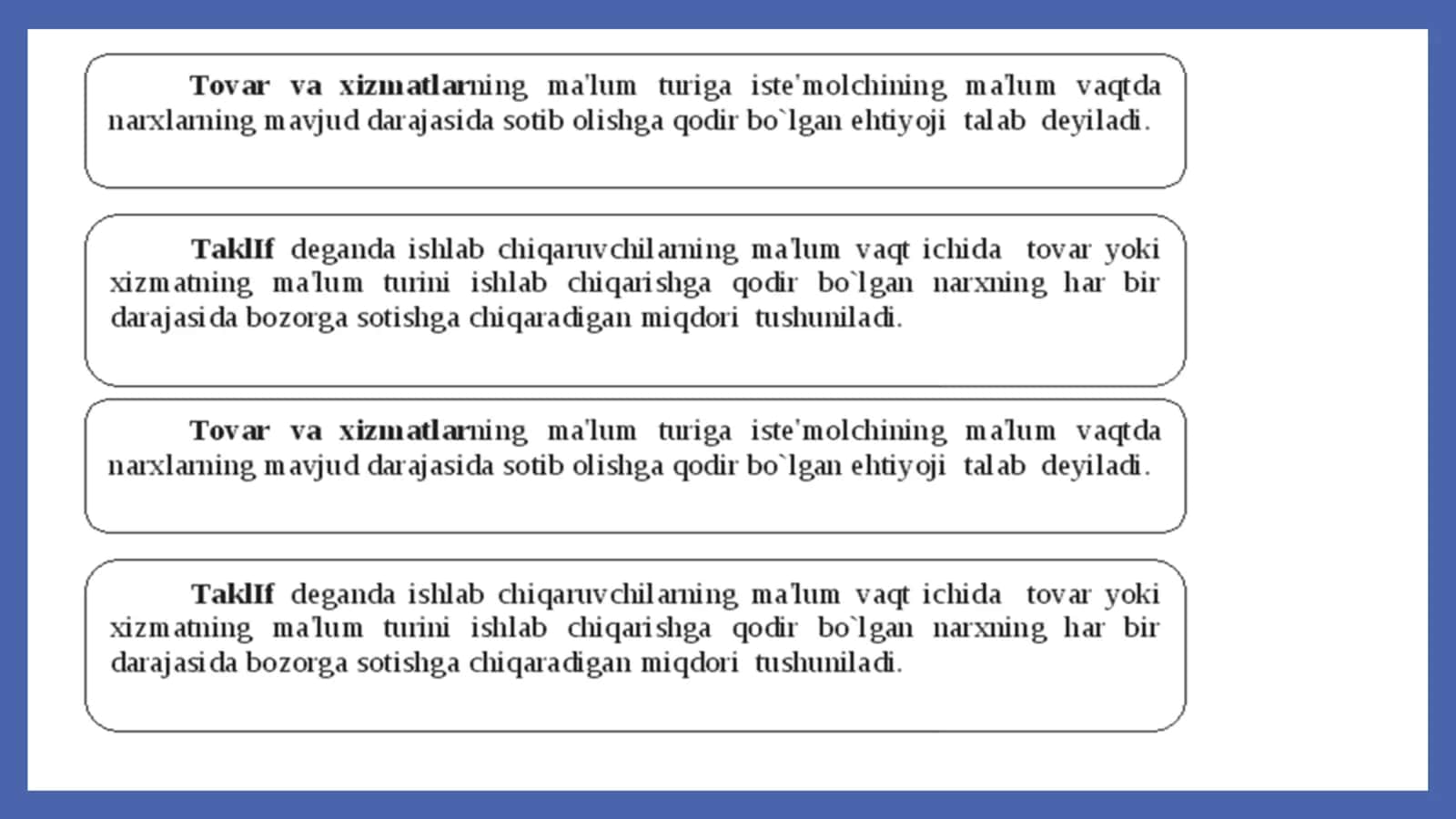 ISHLAB CHIQARUVCHI TAKLIFI  VA RAQOBAT XULQI. 3