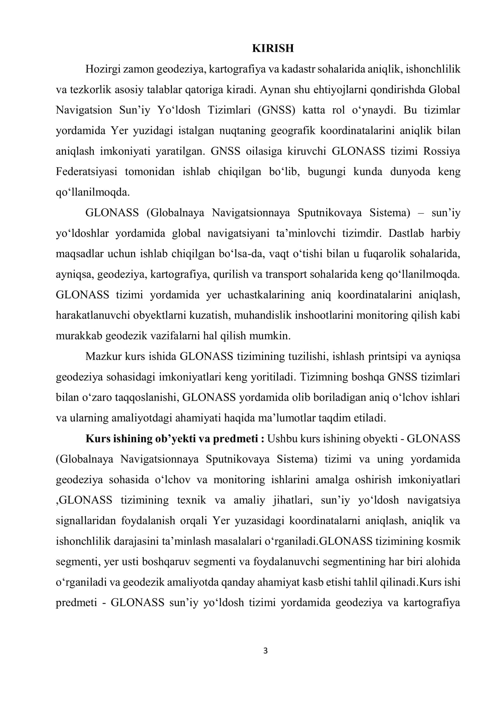 GLONASSning geodezik imkoniyatlari 3