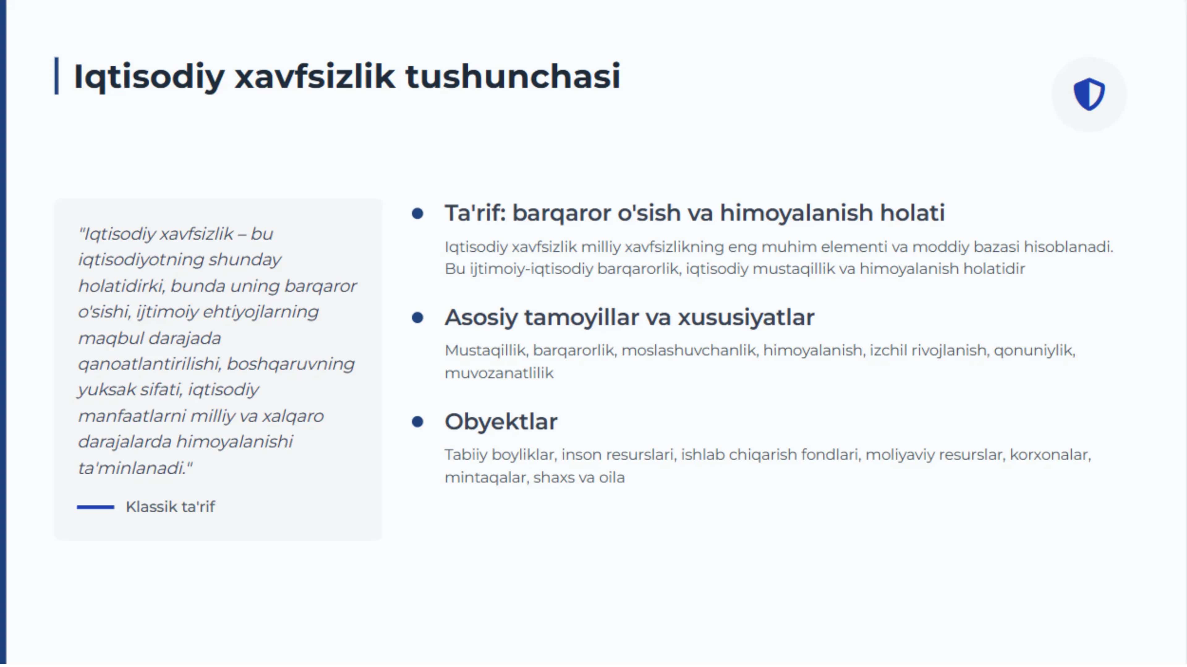 Iqtisodiy xavfsizlikka tahdidlar va Korxonaning iqtisodiy xavfsizligini ta'minlash 3