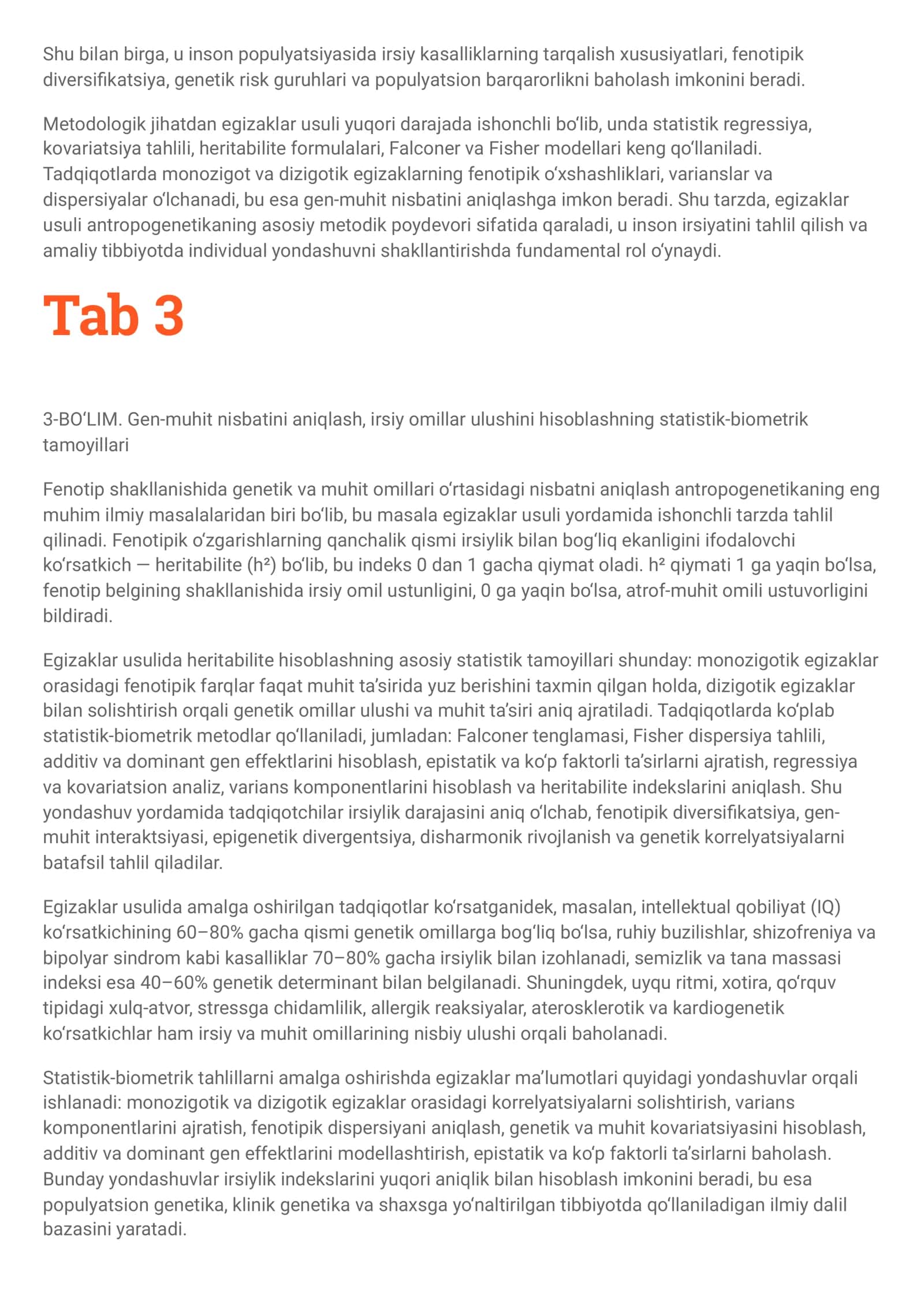 Egizaklar usuli 3