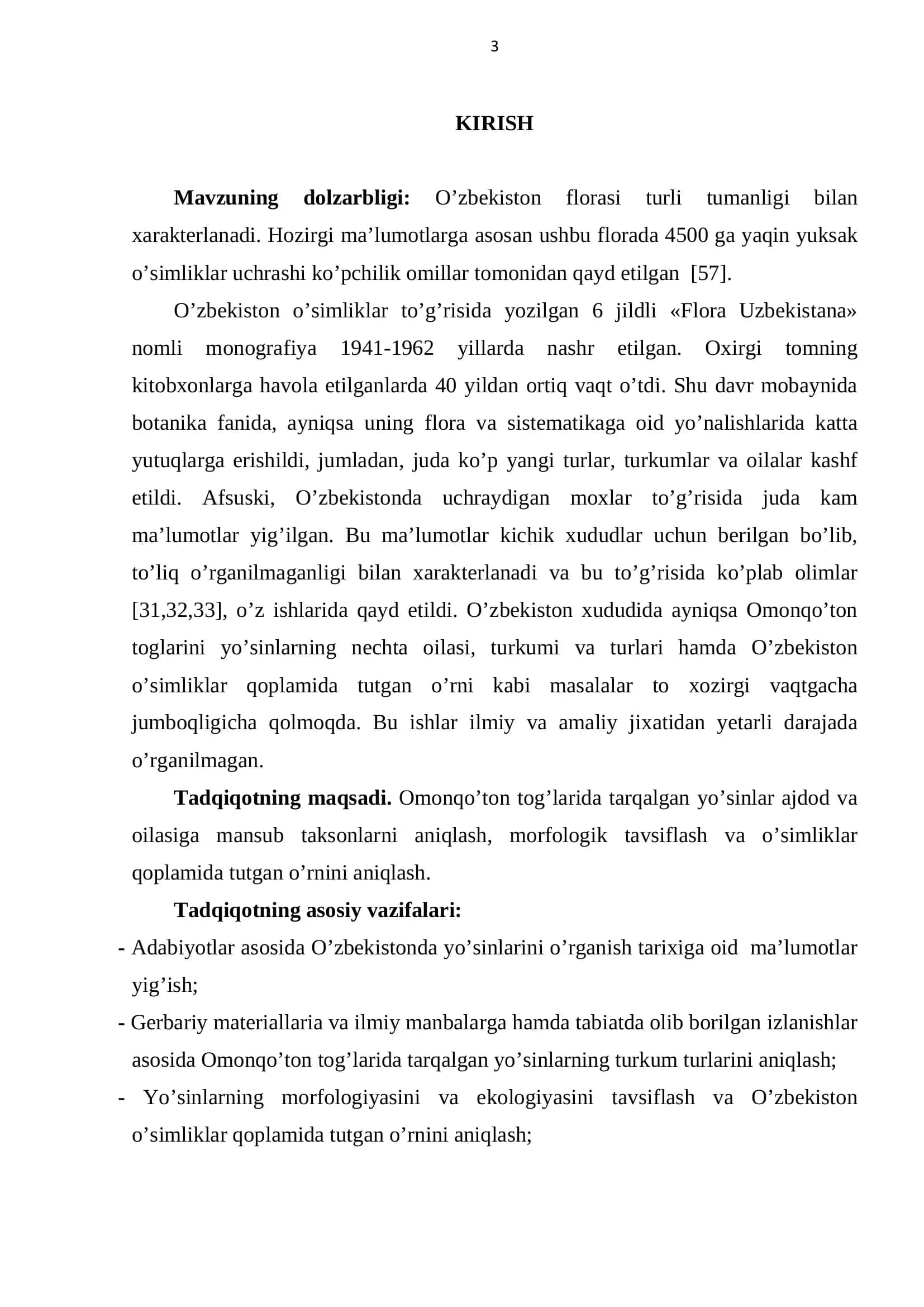 Tarqalgan Yo'sinlar va Ularning Ekologiyasi 3