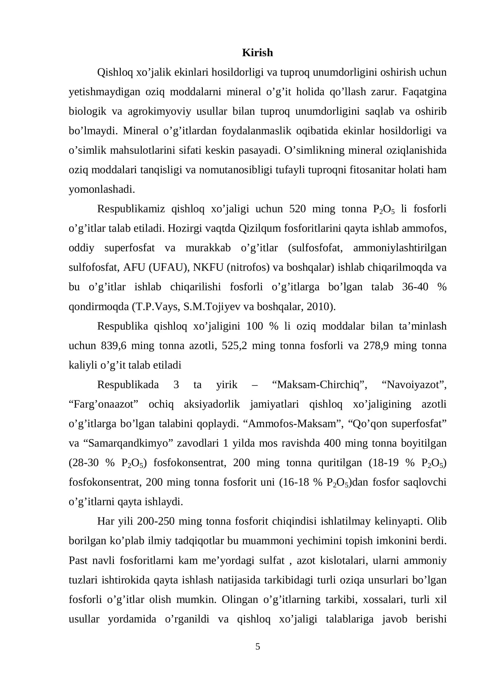 Fosfor Saqlovchi Yangi Tipdagi O’g’itlarning Foydalanish Koeffisientini Oshirish Yo’llari 3