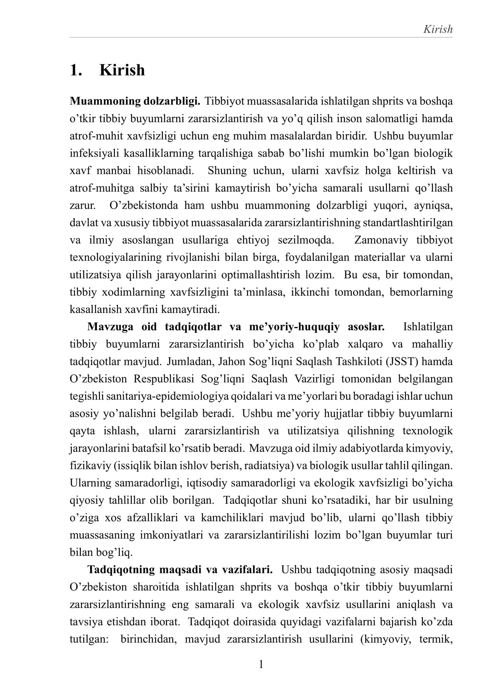 ”Ishlatilgan shprits va sistemalarni zararsizlantirish” 3