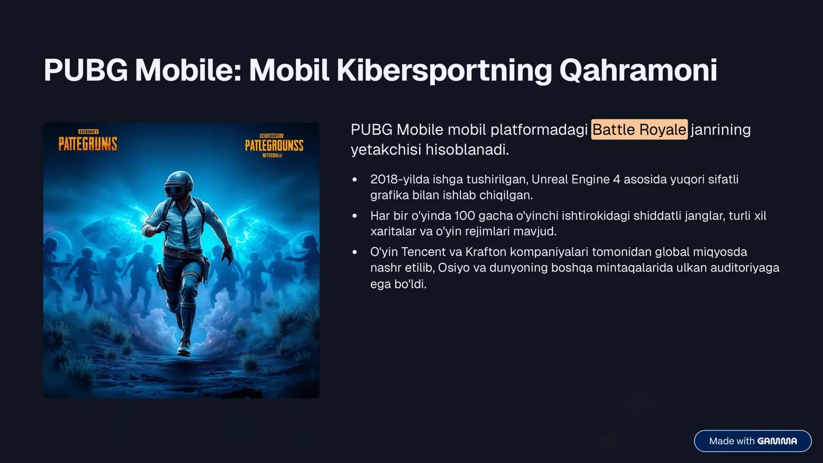 PUBG Mobile: Mobil Kibersportning Qahramoni 3