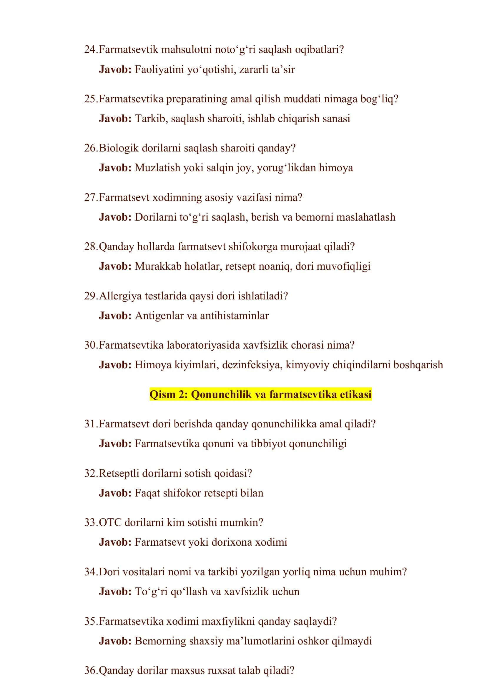 FARMATSEVTIKA MALAKA TESTI 3