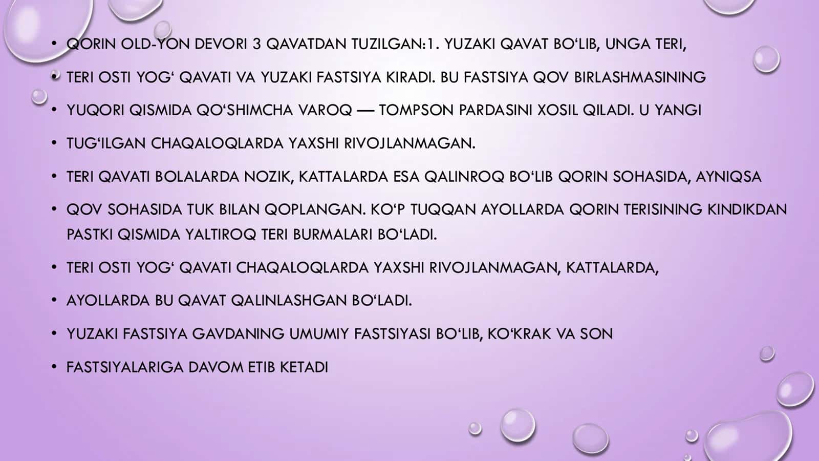 QORIN DEVORI TUG’MA 
ANOMALIYALARINING TOPOGRAFIK 
ANATOMIYASI VA OPERATSIYASI. KINDIK 
TIZIMCHAS 3