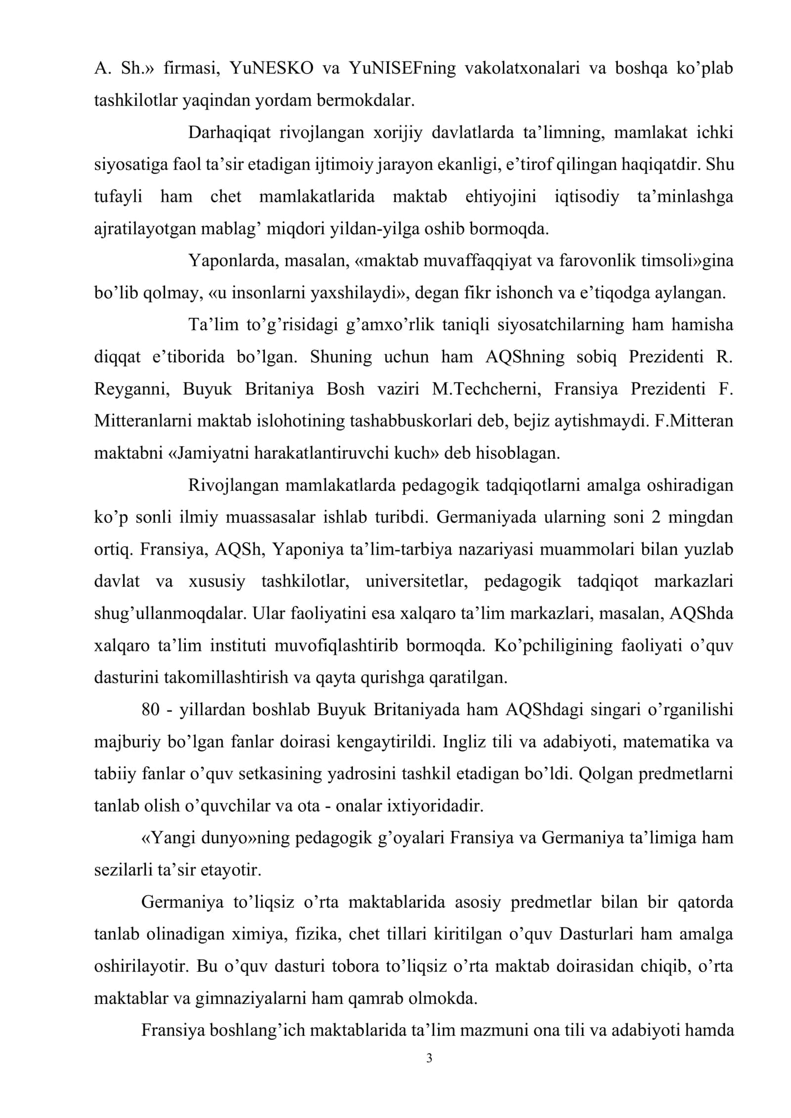 Rivojlangan xorijiy davlatlarda ta’lim-tarbiya va pedagogik fikr 3